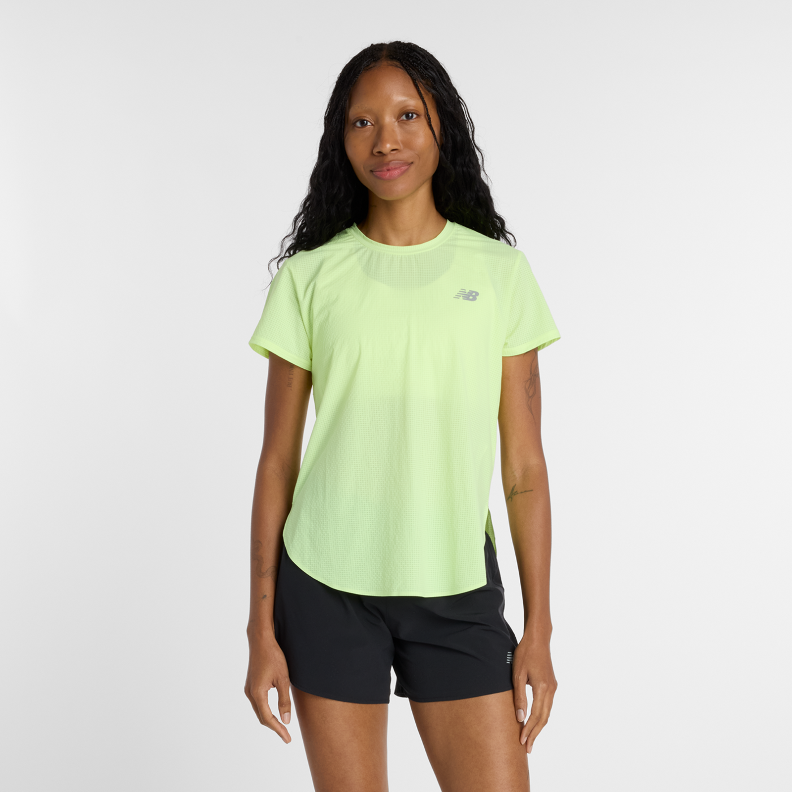 New Balance W Race Day Ultra Light T-Shirt Regular Fit Damen, gelb, Grösse: XS