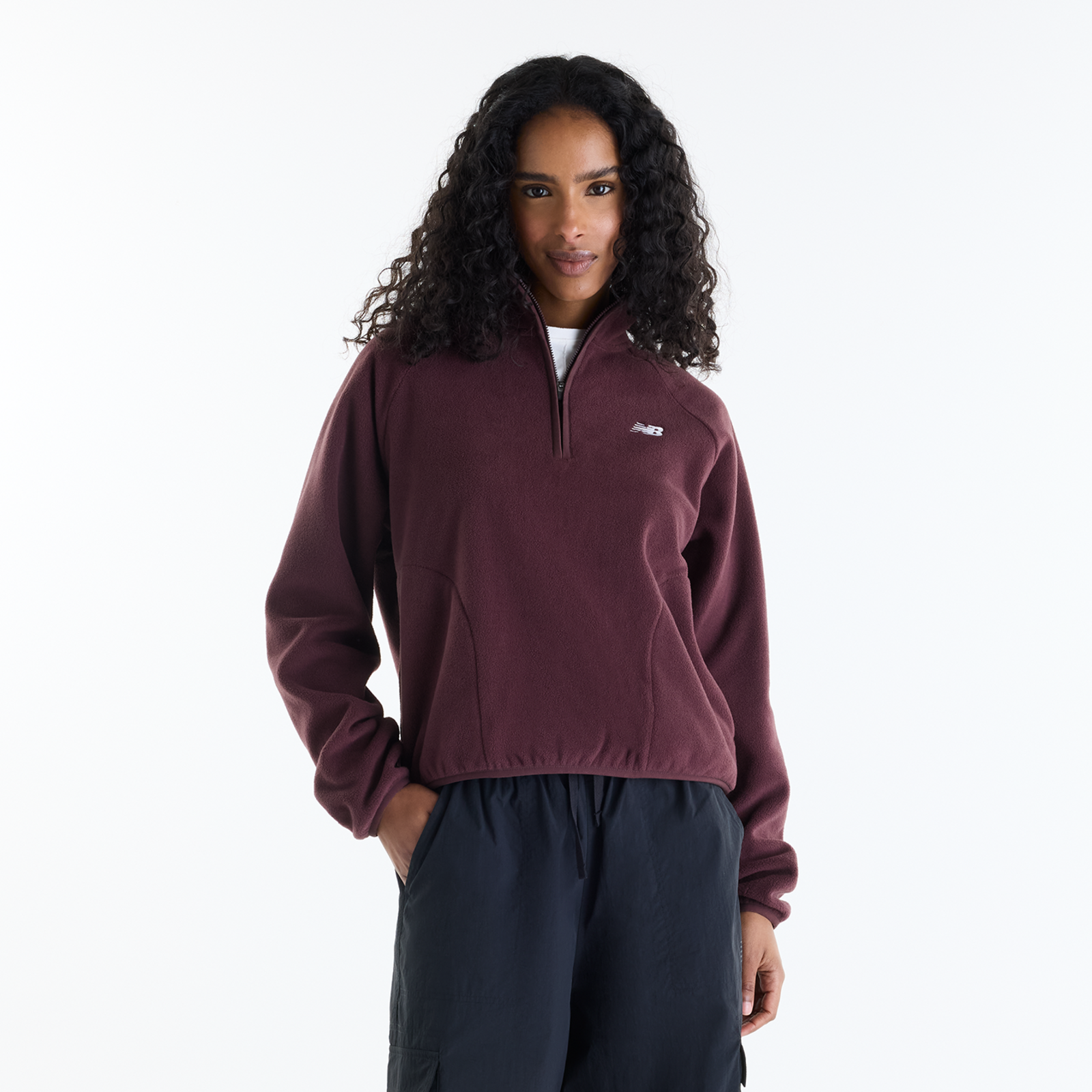 New Balance New Balance W Polar Fleece Half Zip Damen, rot, Grösse: XL  Damen, rot, Grösse: XL