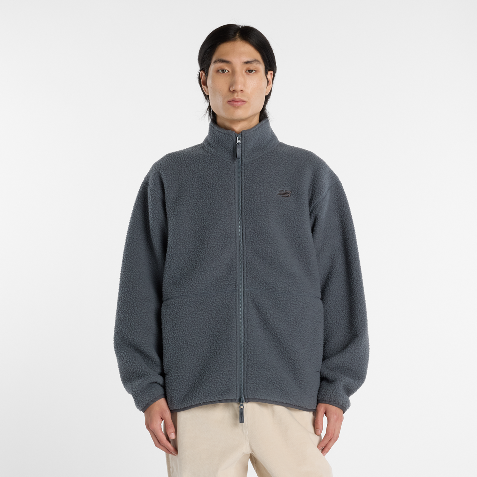 New Balance High Pile Jacket  Herren, graphite, Grösse: XXL