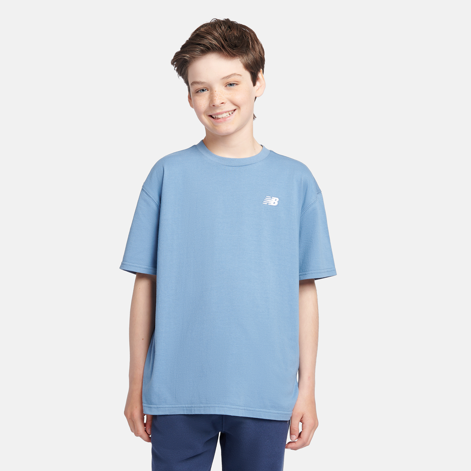 New Balance B New Balance Jersey Small Logo Tee  Jungen, blau, Grösse: 12-13 Years