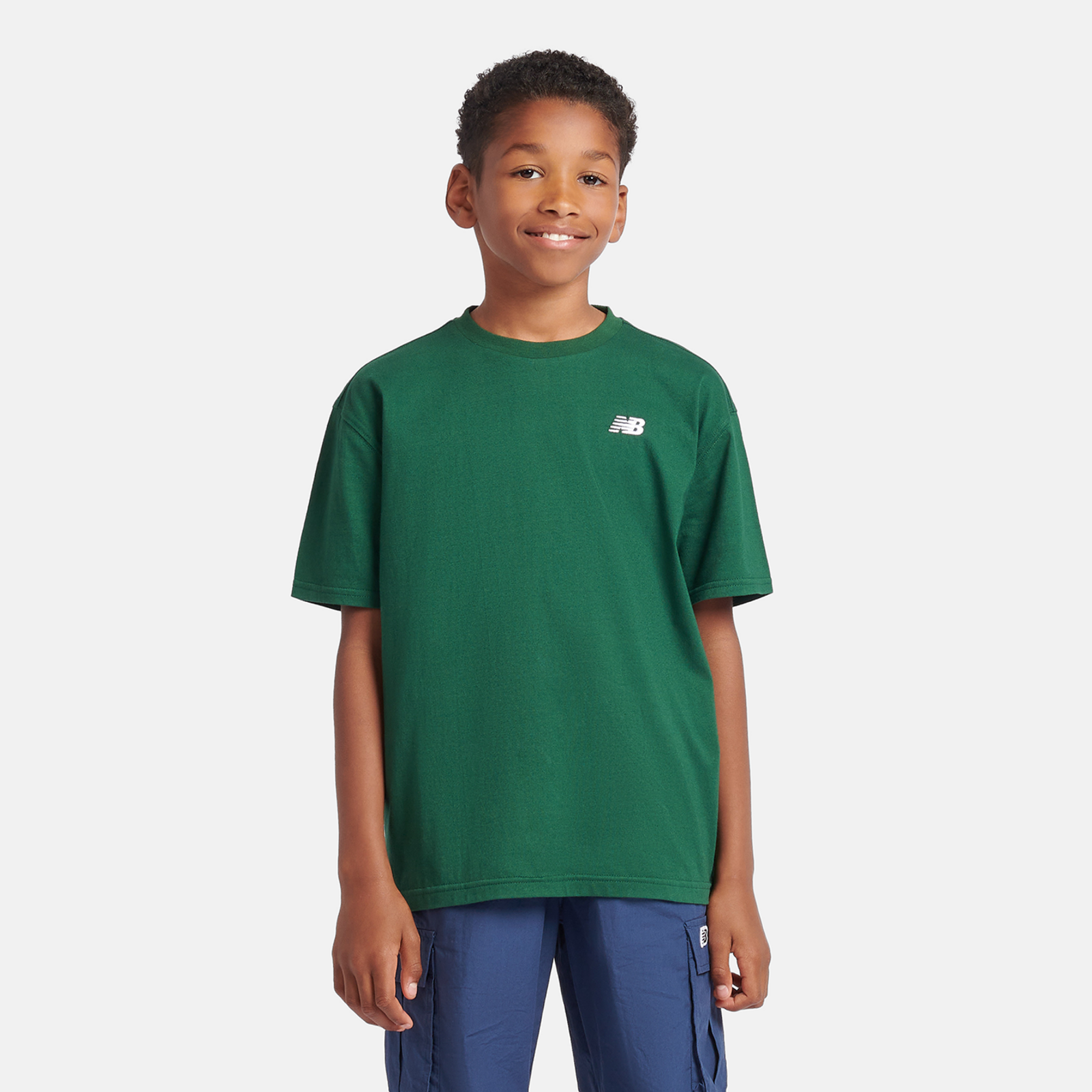 New Balance B New Balance Jersey Small Logo Tee  Jungen, grün, Grösse: 7-8 Years