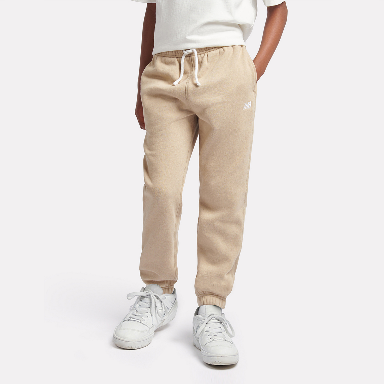 New Balance B New Balance French Terry Small Logo Jogger  Jungen, beige, Grösse: 12-13 Years