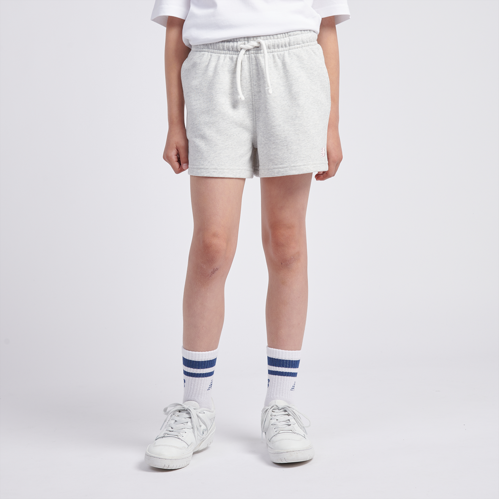 New Balance G New Balance French Terry Small Logo Short  Mädchen, grau, Grösse: 10-11 Years