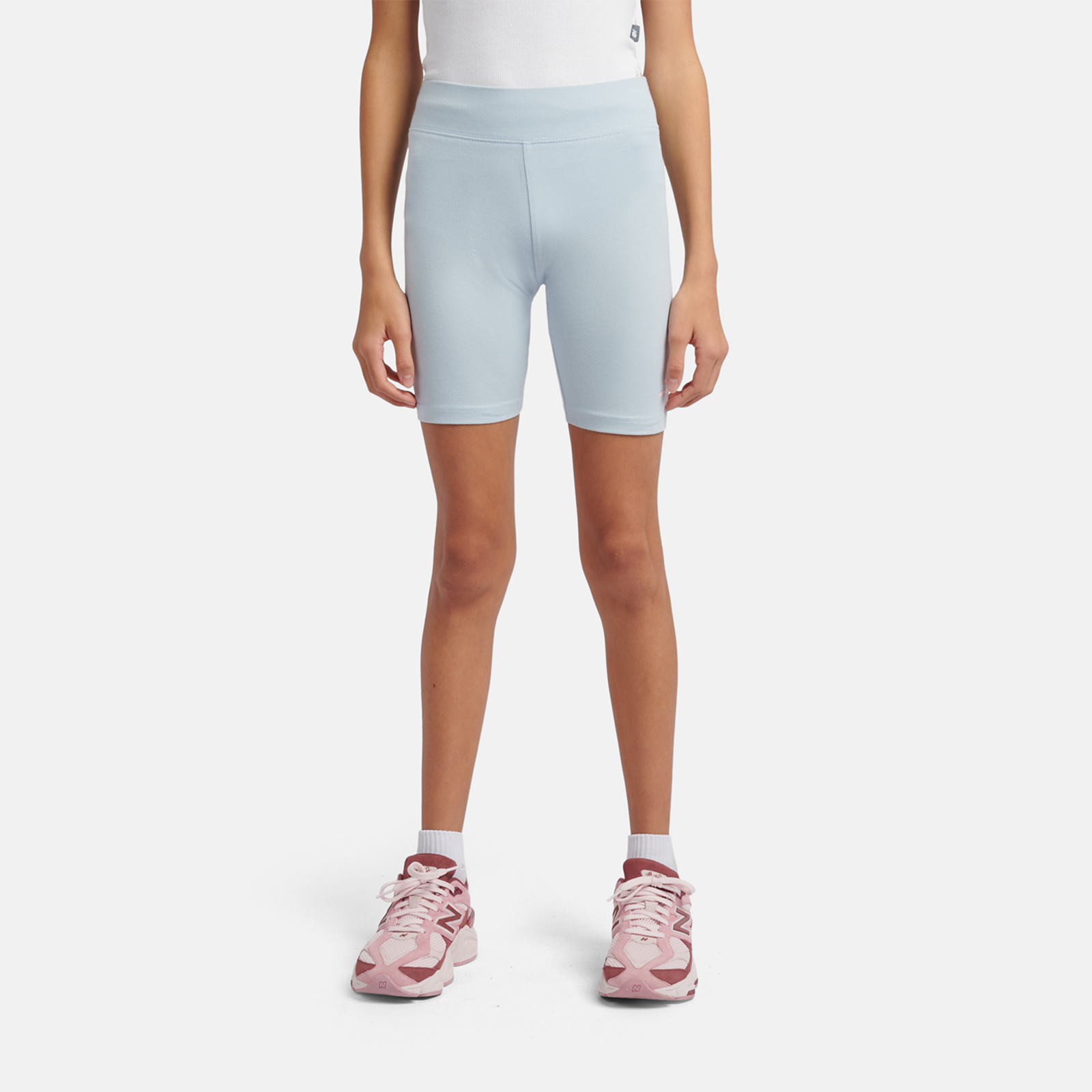 New Balance G Stacked Logo Cycle Short  Mädchen, oxford blue, Grösse: 7-8 Years