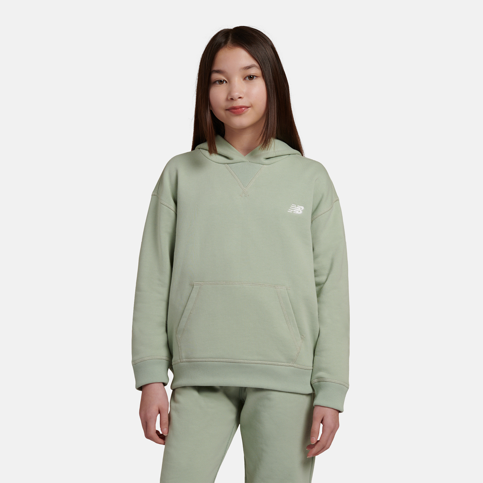 New Balance G New Balance French Terry Small Logo Hoodie  Mädchen, grün, Grösse: 12-13 Years