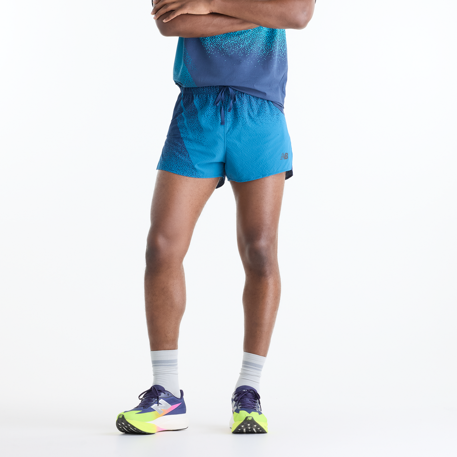 New Balance New Balance RC Ultra Light Printed Short 3" Herren, blau, Grösse: M  Herren, blau, Grösse: M