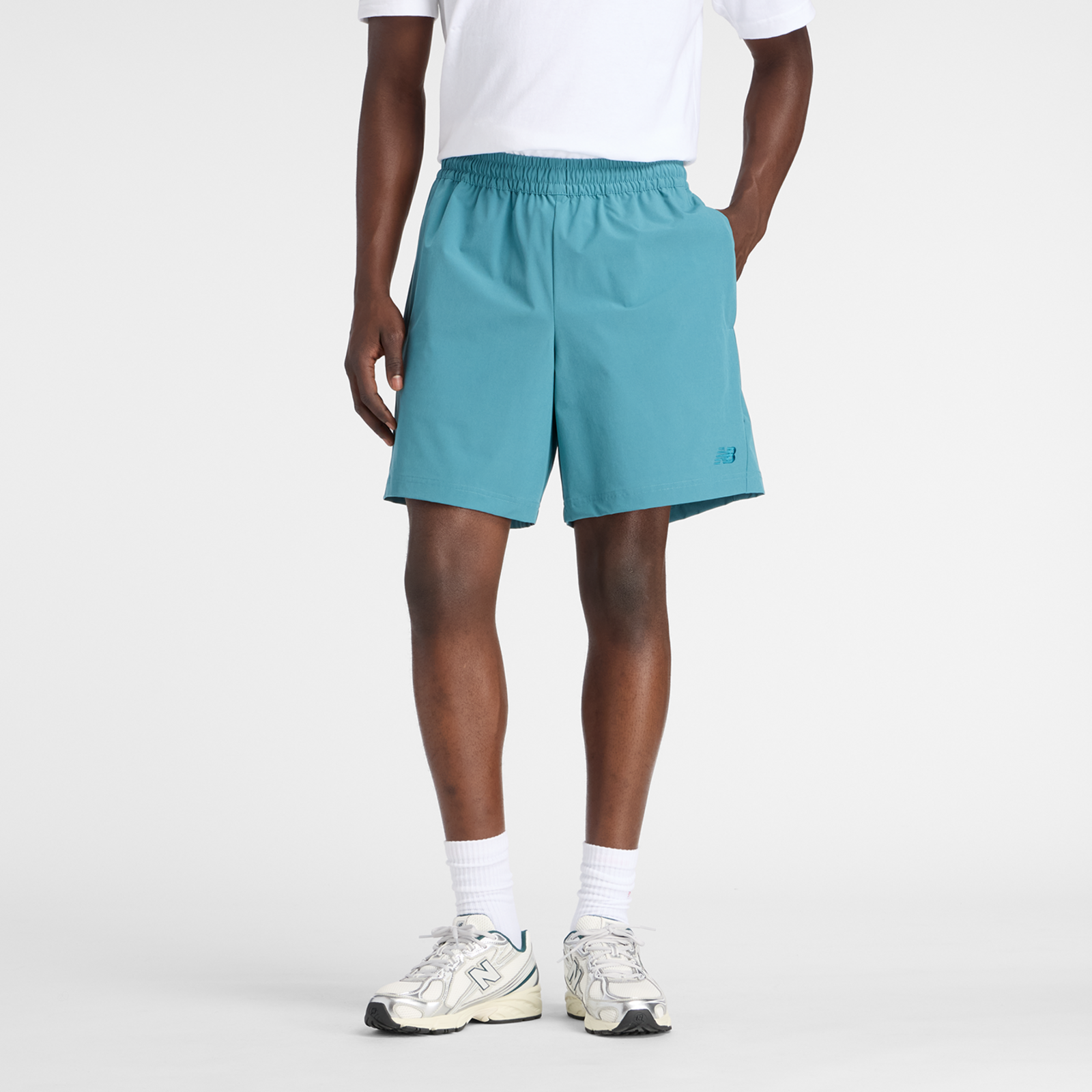 New Balance Athletics Stretch Woven Short 7"  Herren, big teal, Grösse: XXL
