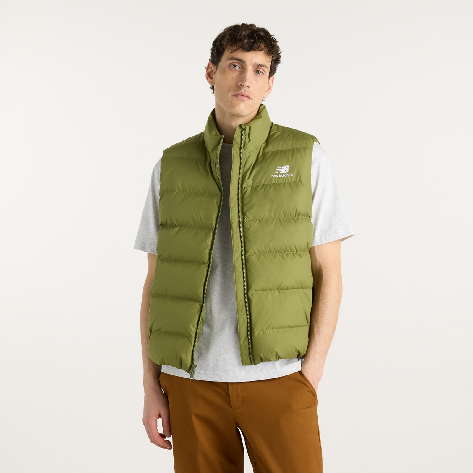 New Balance Boston Puffer Vest  Herren, grün, Grösse: XXL