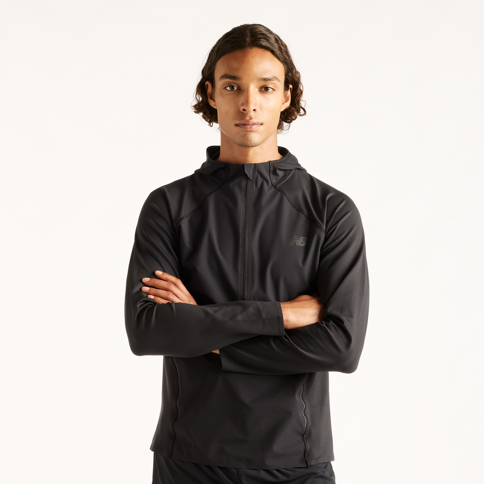 New Balance New Balance Reflective Run Hoodie Herren, schwarz, Grösse: S  Herren, schwarz, Grösse: S