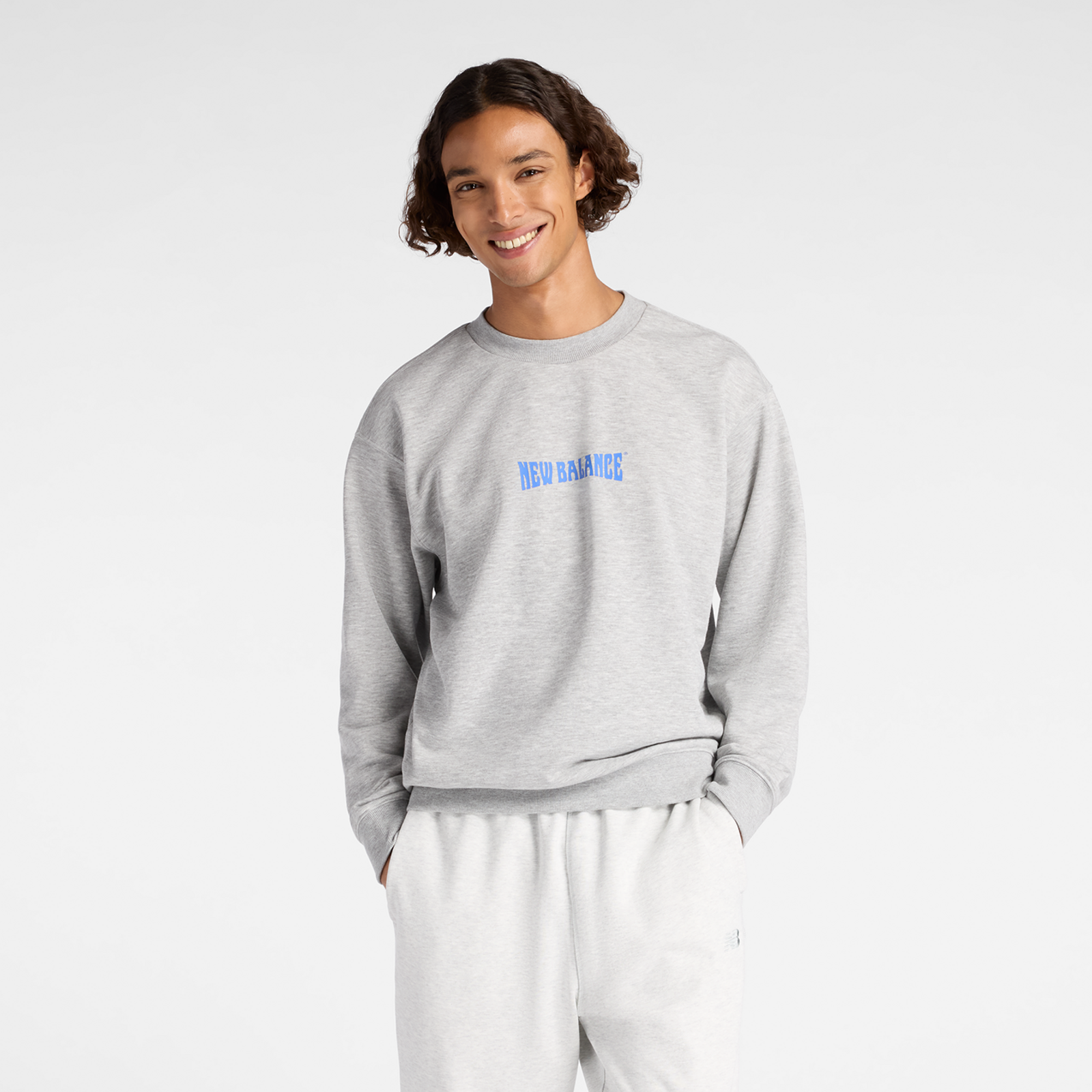 New Balance New Balance Wavey Crew Herren, grau, Grösse: XXL  Herren, grau, Grösse: XXL