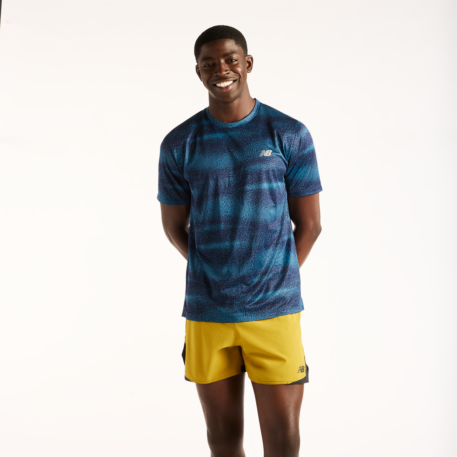 New Balance New Balance Athletics Printed T-Shirt Herren, blau, Grösse: L  Herren, blau, Grösse: L