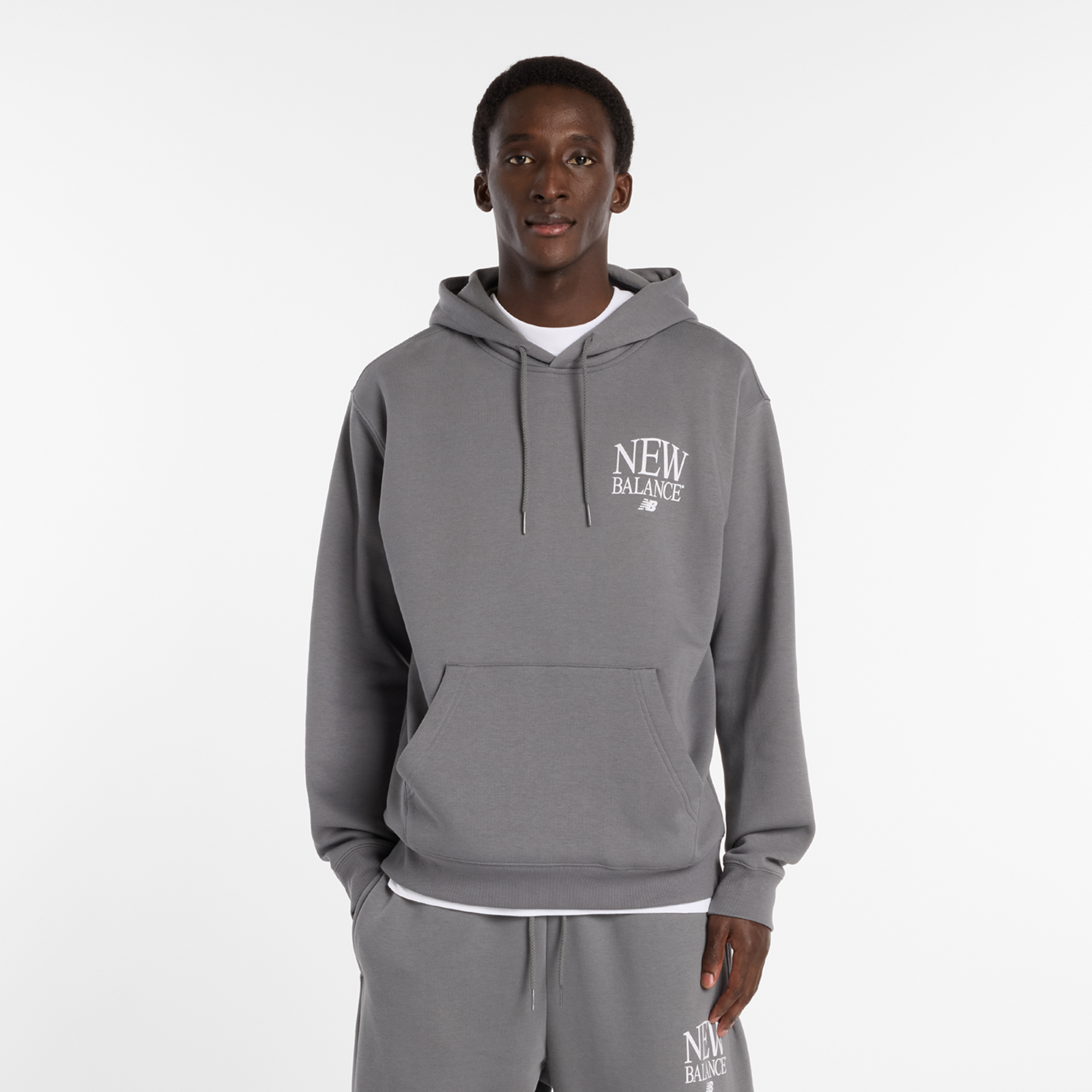 New Balance Reimagined Fleece Hoodie  Herren, castlerock, Grösse: XXL