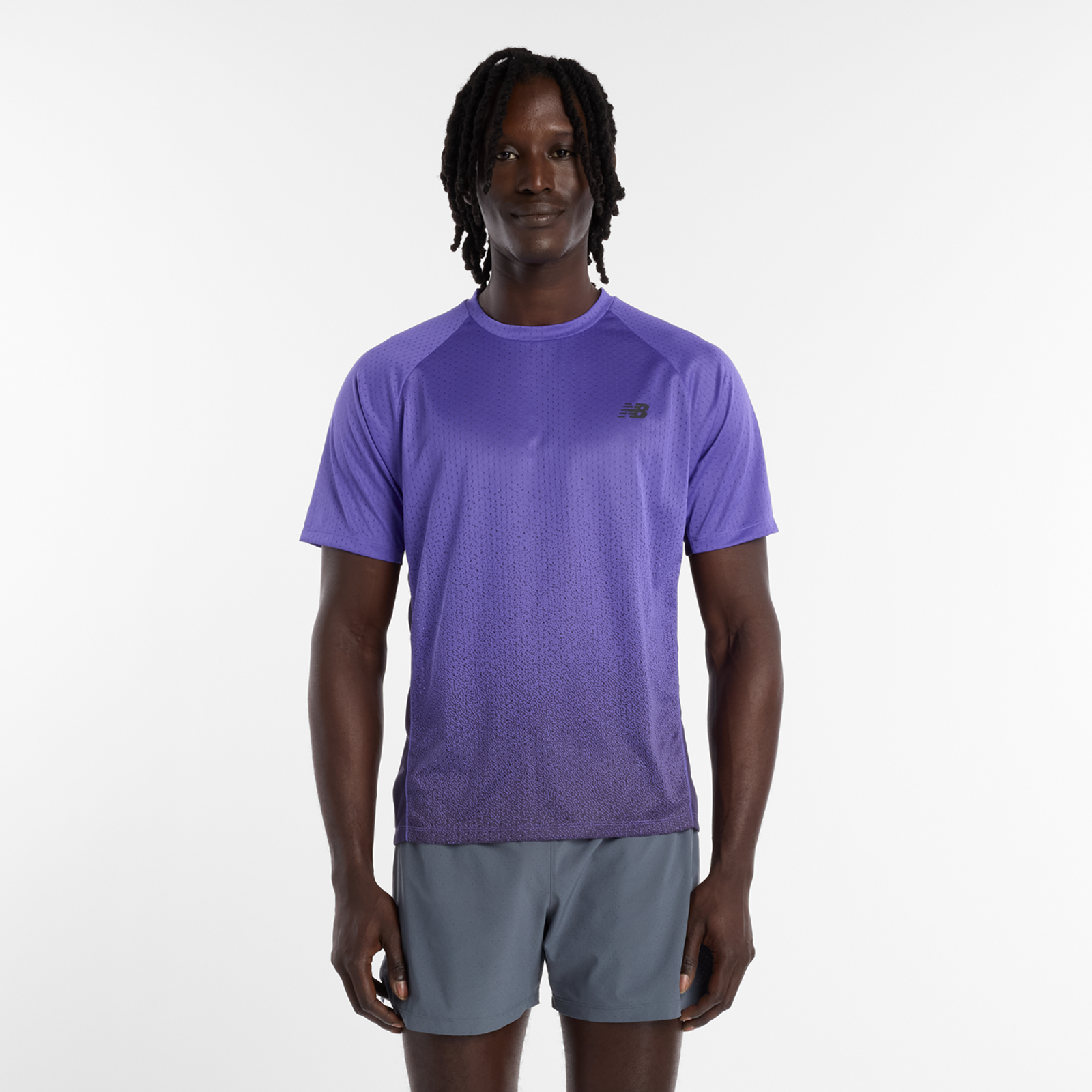 New Balance Viz-Tech Run T-Shirt  Herren, electric purple, Grösse: XL