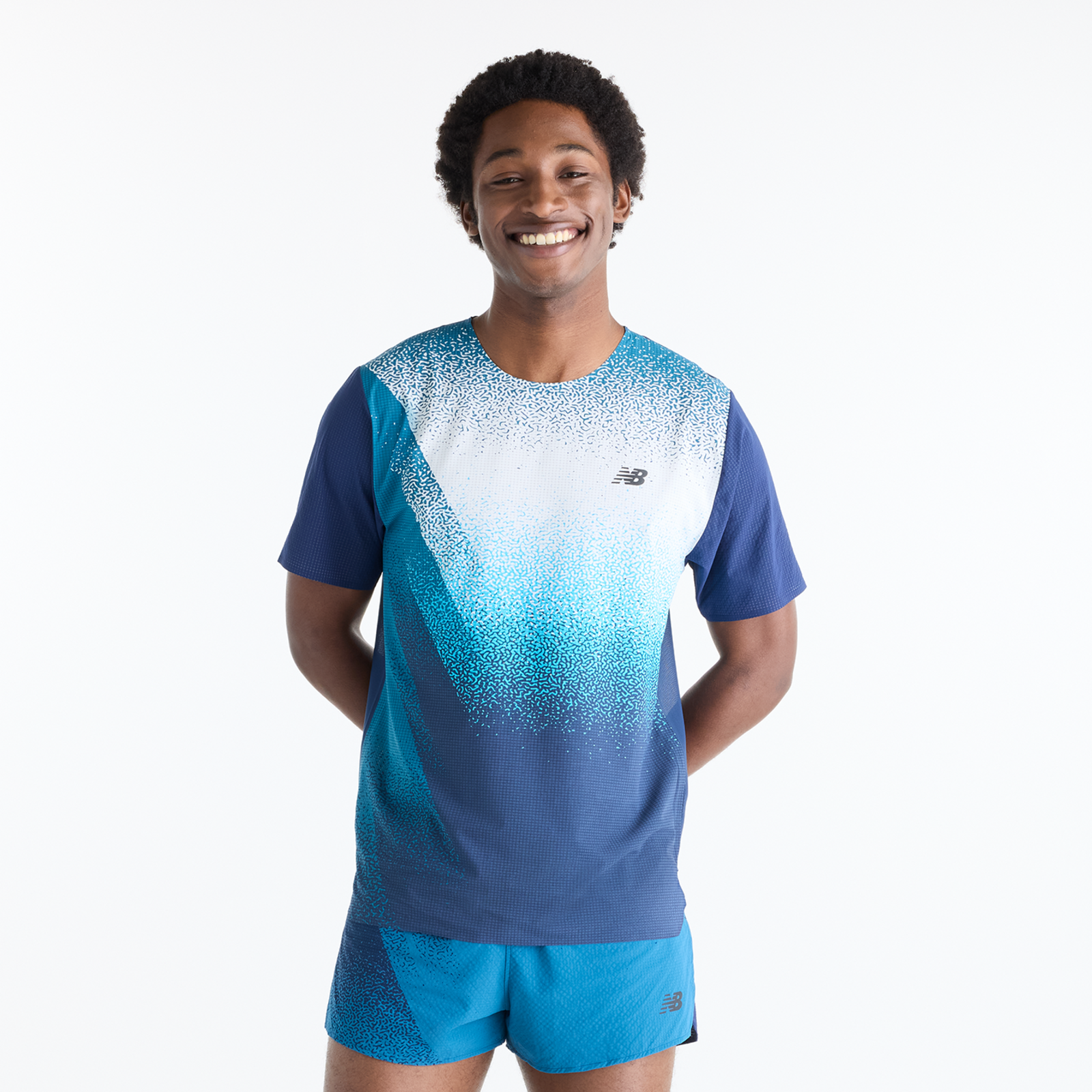 New Balance New Balance Race Day Ultra Light Printed T-Shirt Herren, blau, Grösse: XXL  Herren, blau, Grösse: XXL