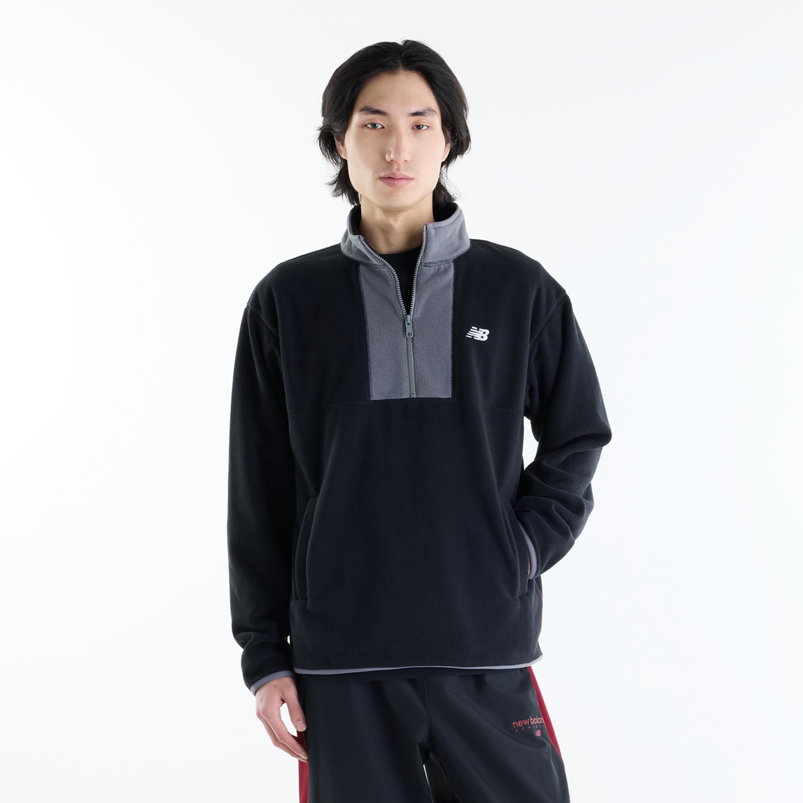 New Balance New Balance Sport Polar Fleece Half Zip Herren, schwarz, Grösse: XXL  Herren, schwarz, Grösse: XXL