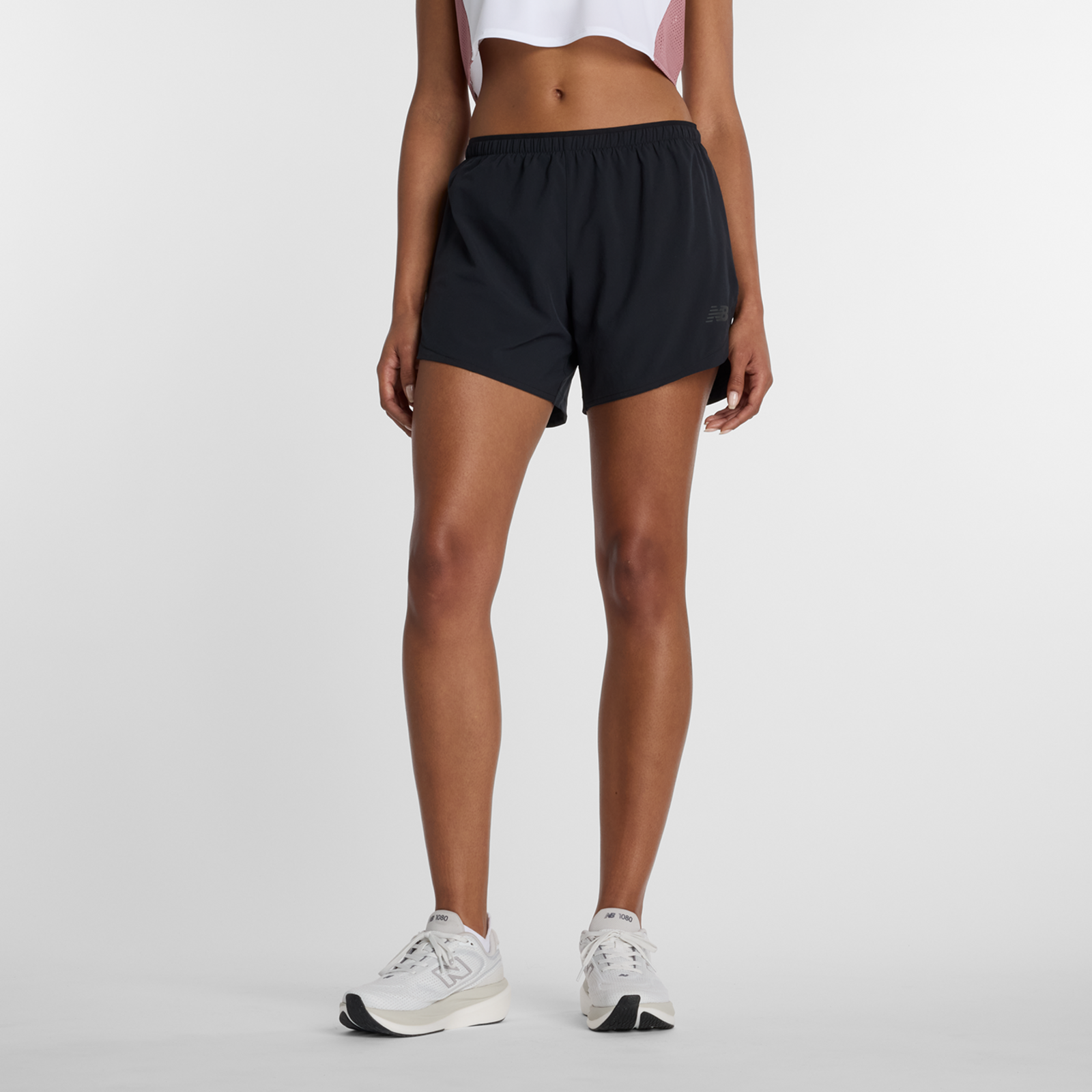 New Balance W Run Essentials Short 5"  Damen, black, Grösse: XL