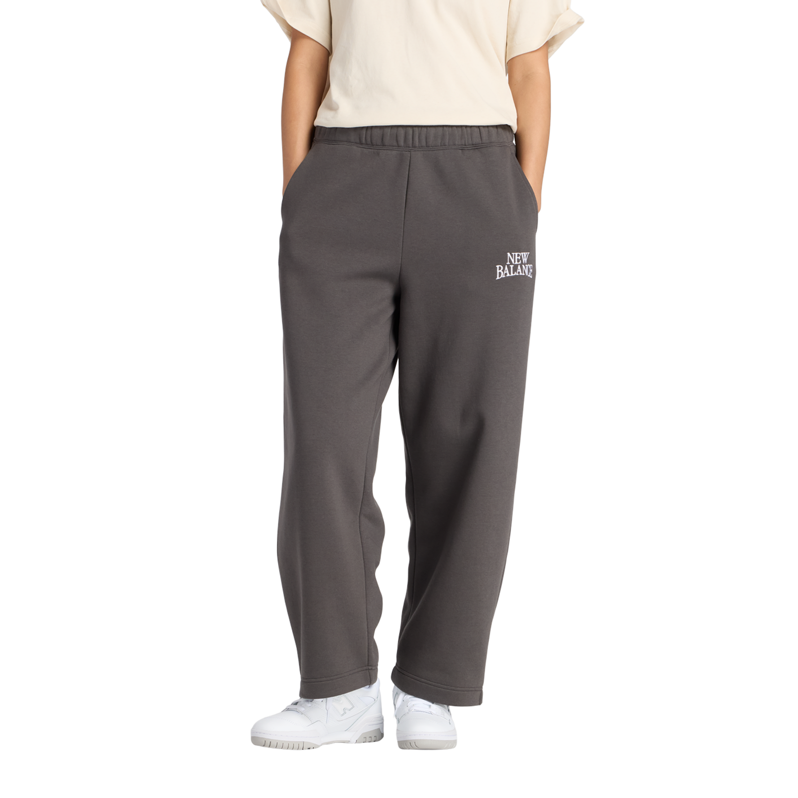 New Balance W Linear Heritage Fleece Barrel Pant  Damen, faded black, Grösse: XL