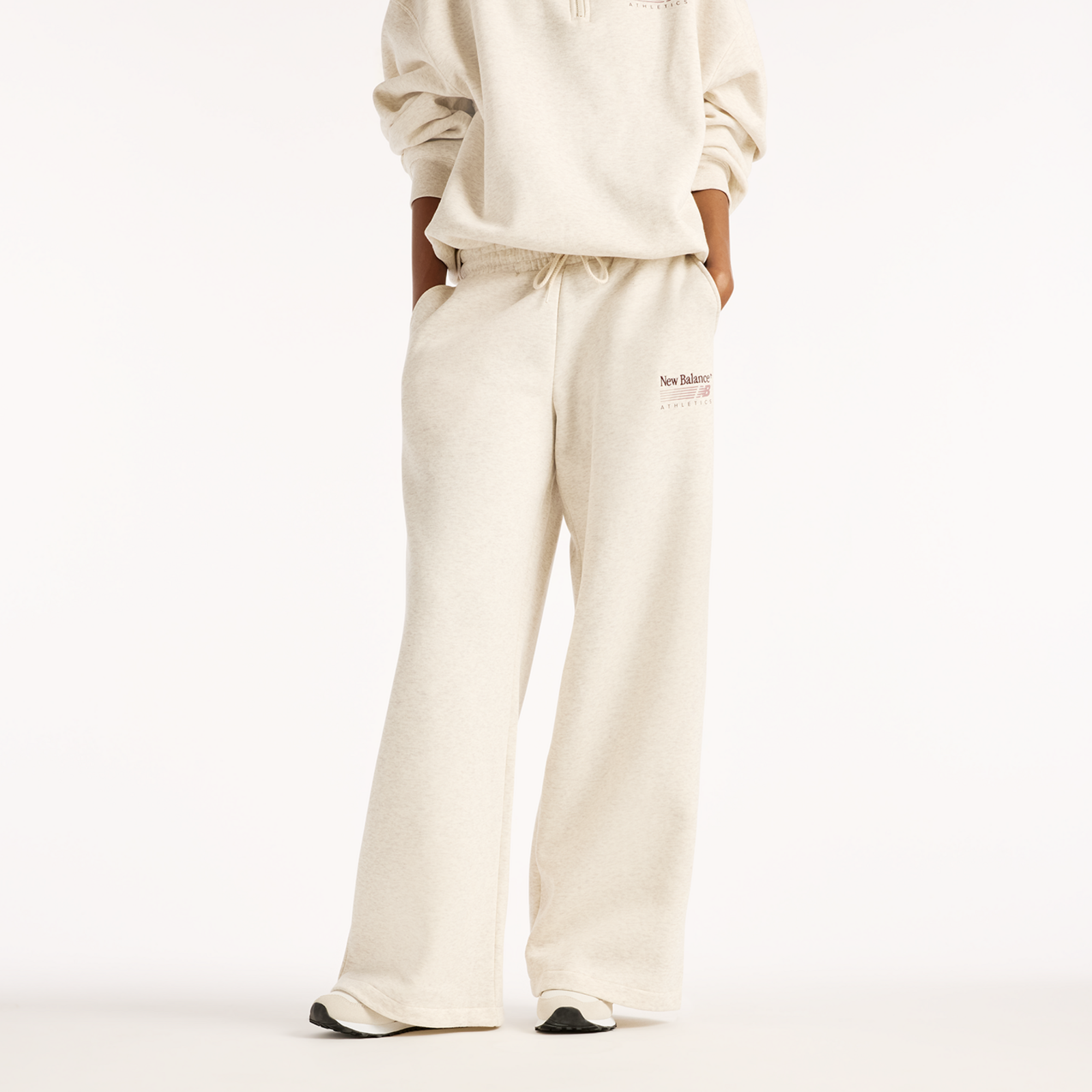 New Balance W Trackside Fleece Pant  Damen, weiss, Grösse: XL