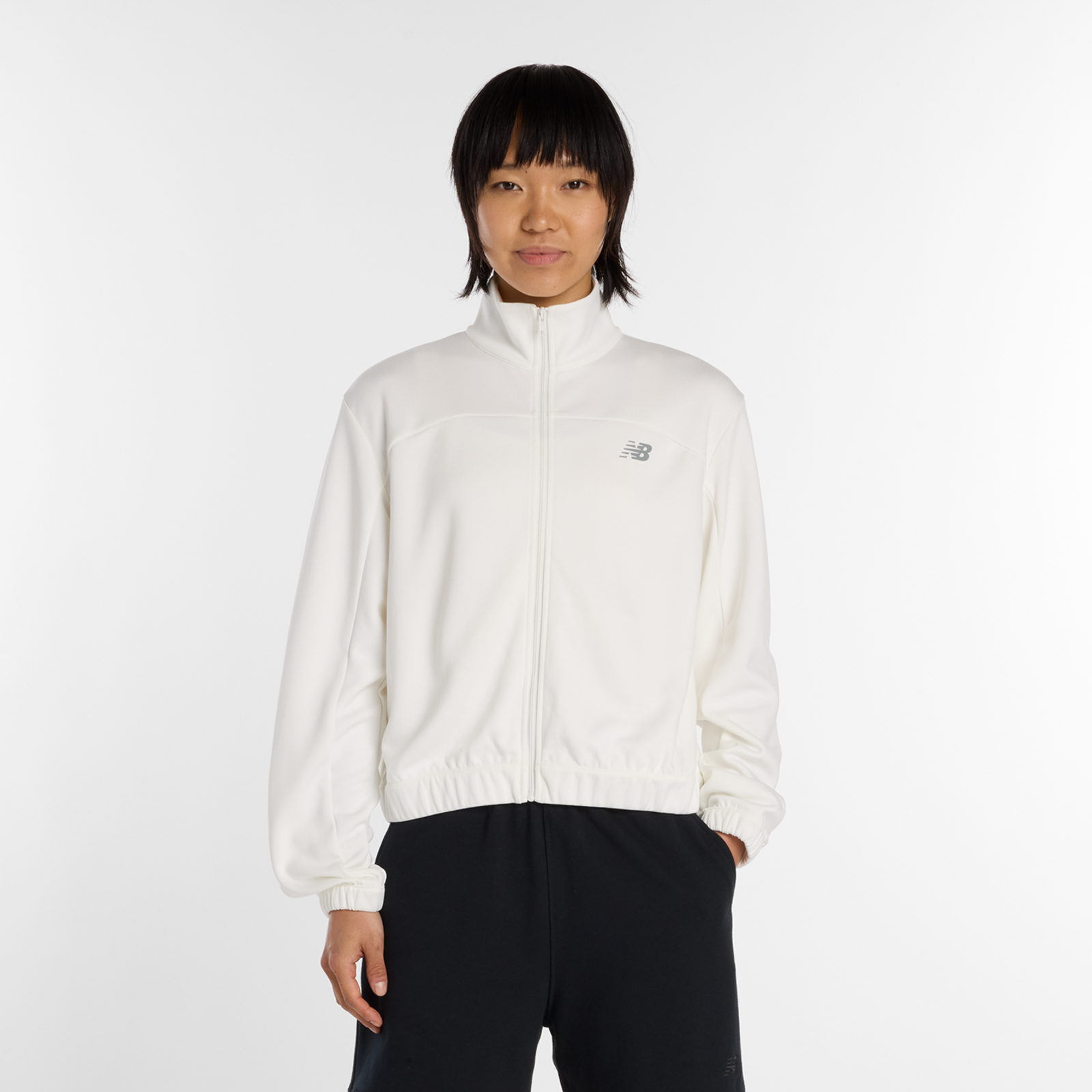 Image of New Balance New Balance W Sport Double Knit Full Zip Damen, weiss, Grösse: L Damen, weiss, Grösse: L