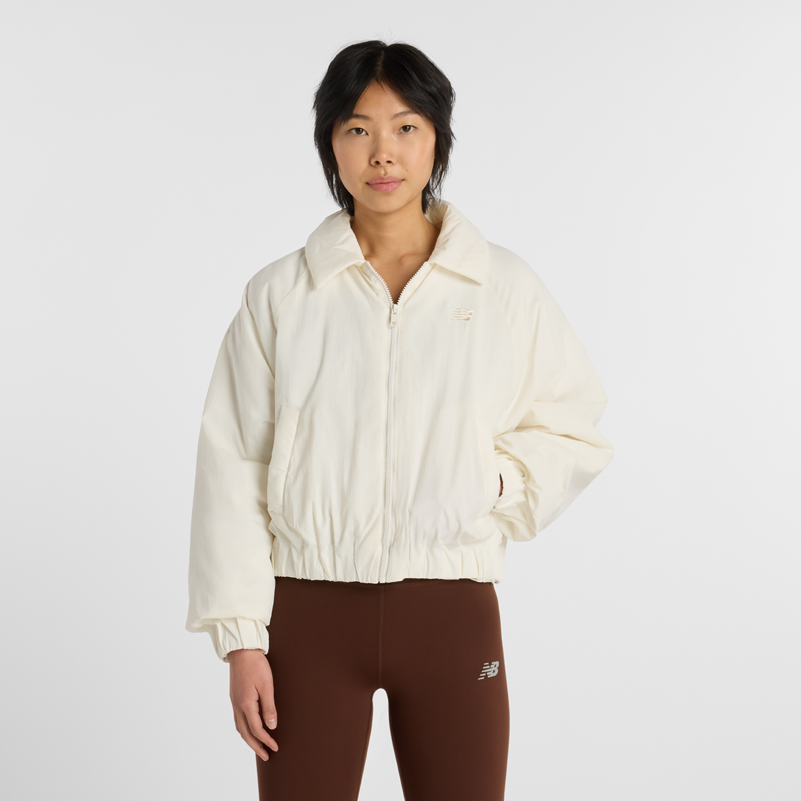 New Balance New Balance W Woven Bomber Jacket Damen, weiss, Grösse: XL  Damen, weiss, Grösse: XL