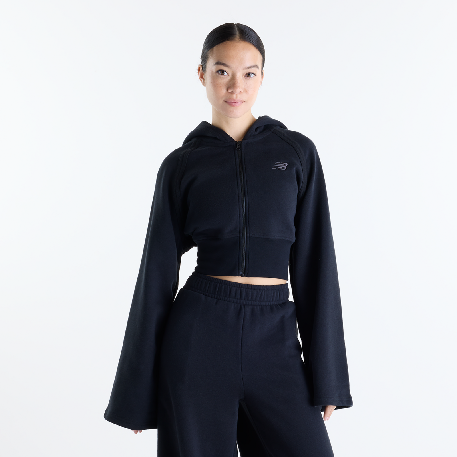New Balance New Balance W Brushed Coastal Fleece Full Zip Damen, schwarz, Grösse: XL  Damen, schwarz, Grösse: XL