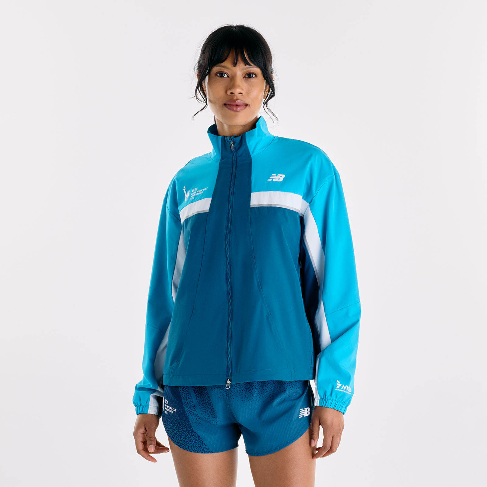 Image of New Balance New Balance W NYC Marathon Jacket Damen, blau, Grösse: L Damen, blau, Grösse: L
