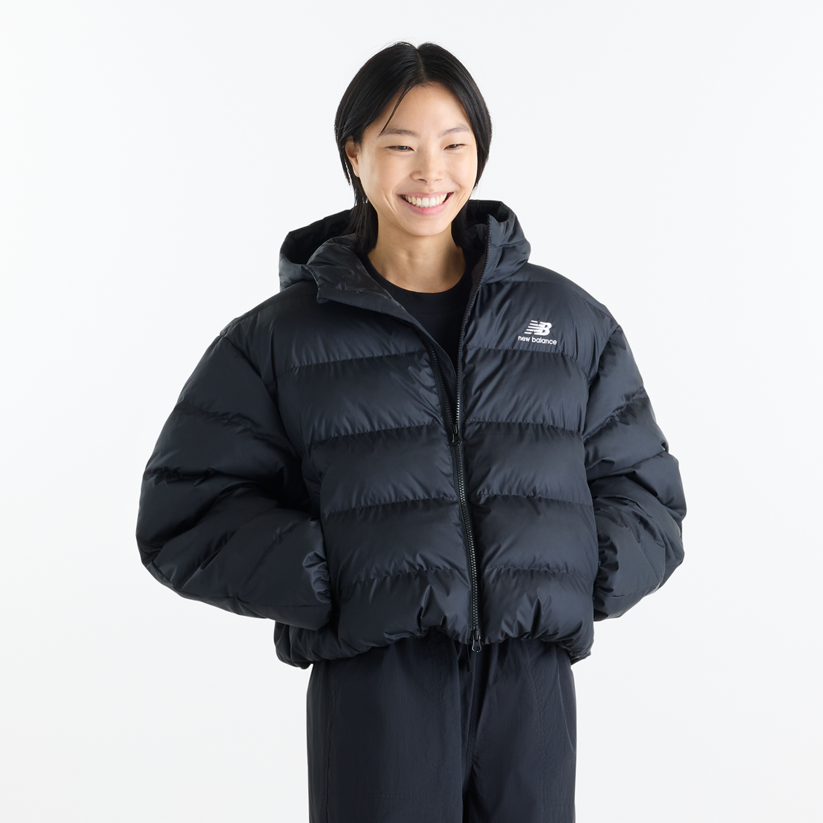 Image of New Balance New Balance W Boston Puffer Jacket Damen, schwarz, Grösse: L Damen, schwarz, Grösse: L