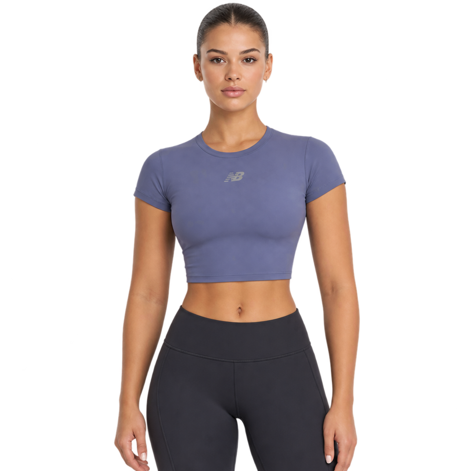 Image of New Balance New Balance W NB Harmony Fitted T-Shirt Damen, violett, Grösse: L Damen, violett, Grösse: L