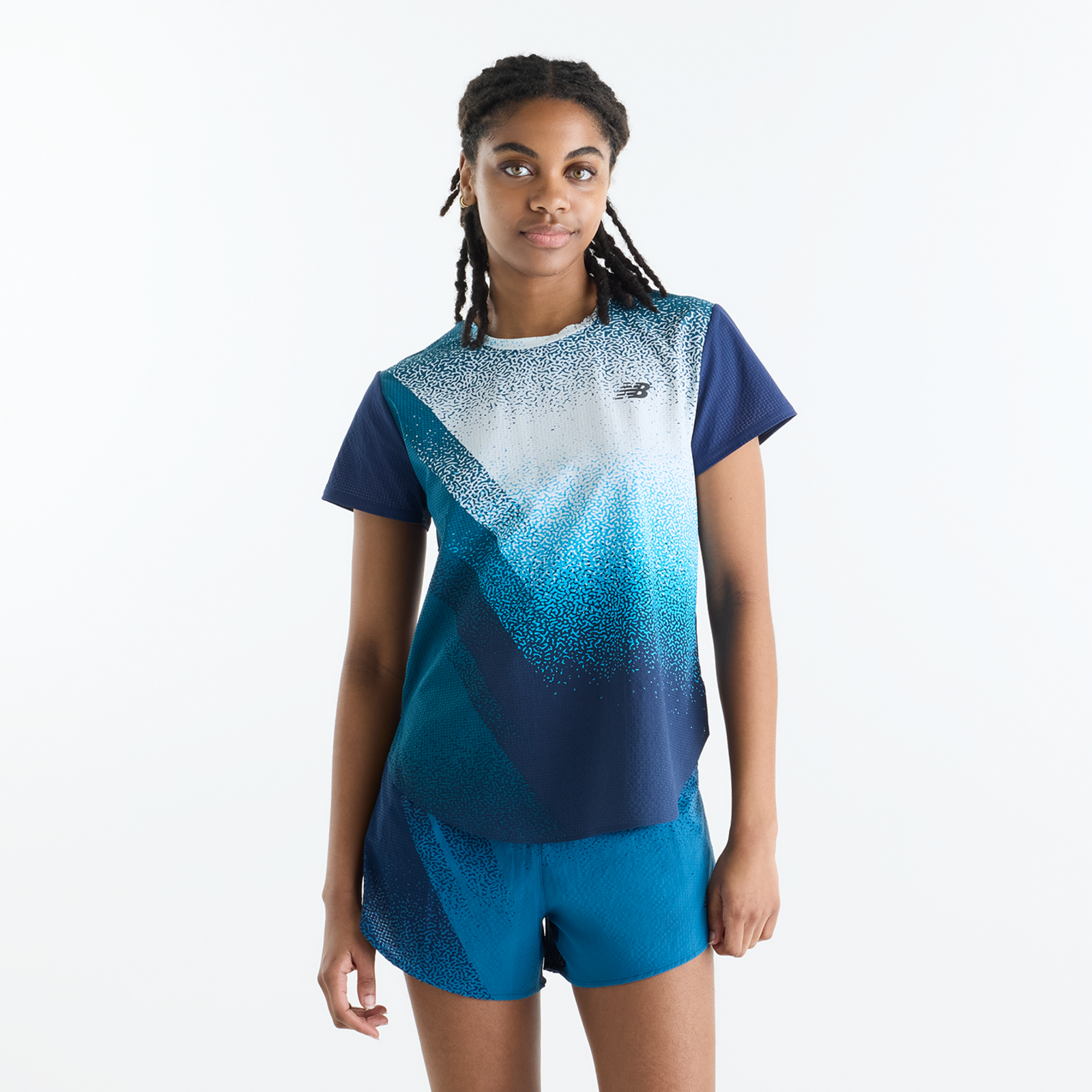 New Balance New Balance W Race Day Ultra Light Printed T-Shirt Damen, blau, Grösse: XS  Damen, blau, Grösse: XS