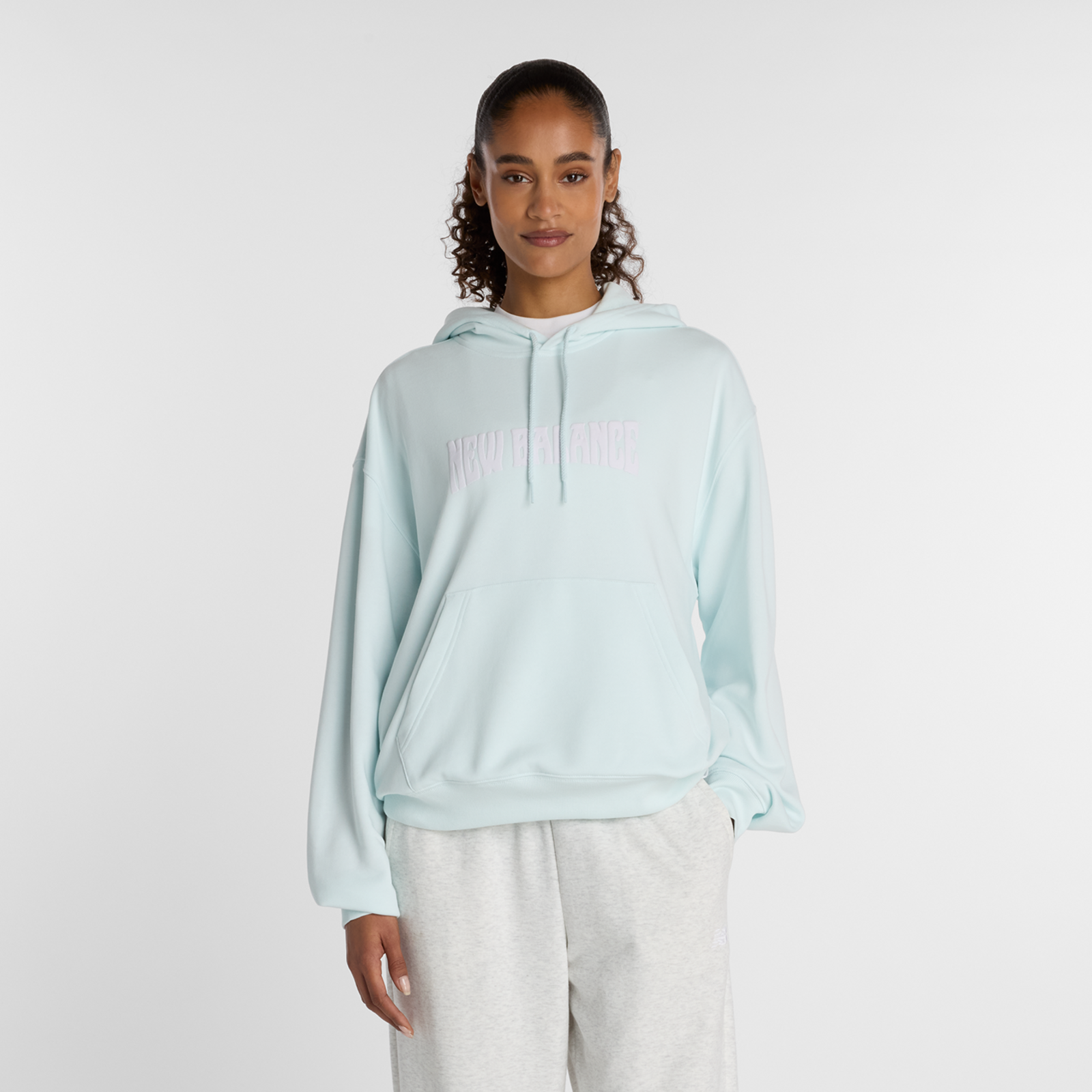 New Balance W Wavy Oversized Hoodie  Damen, glint blue, Grösse: XL