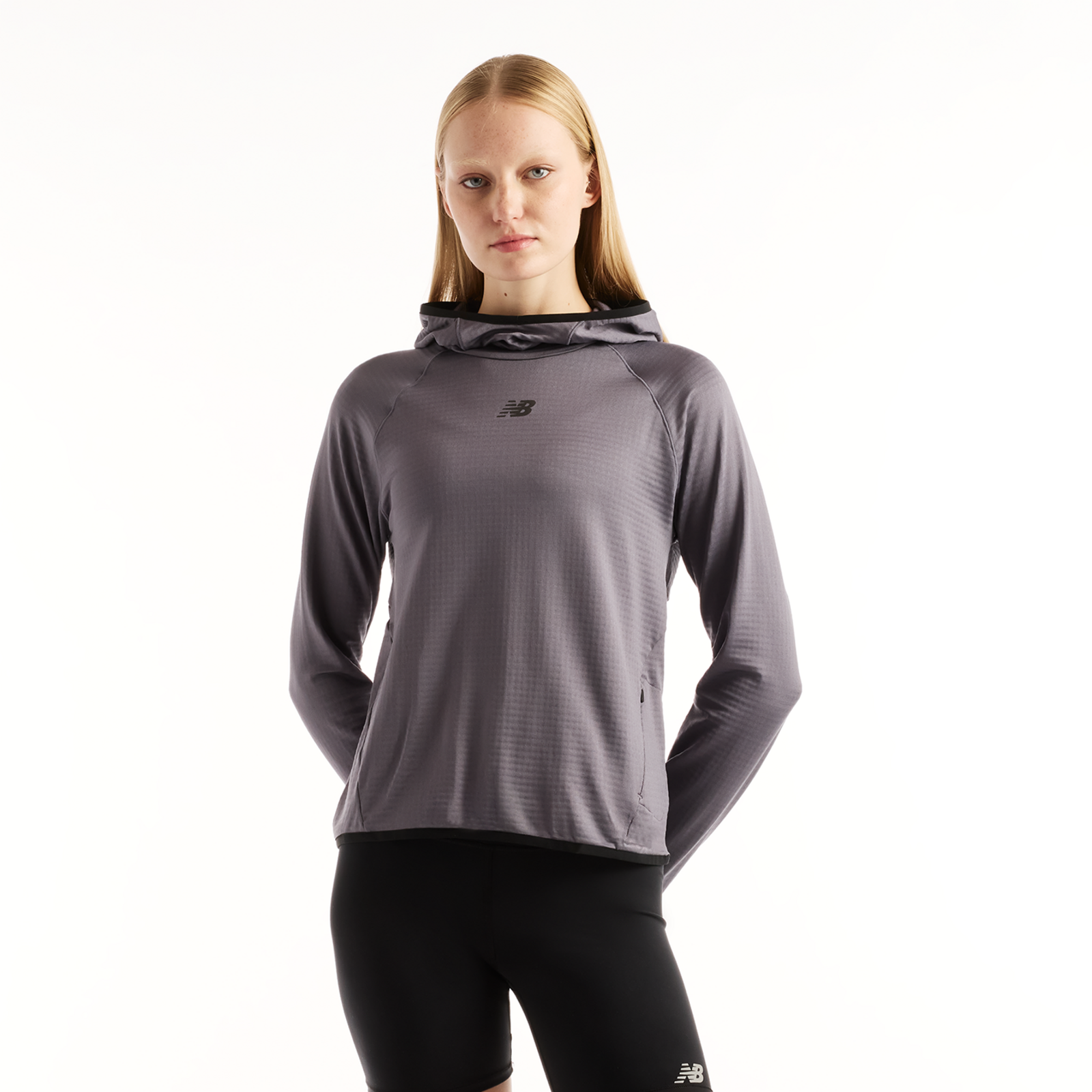 Image of New Balance New Balance W RC Essential Heat Grid Hoodie Damen, grau, Grösse: L Damen, grau, Grösse: L