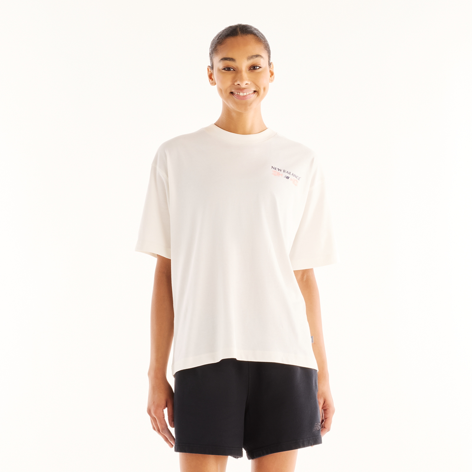 New Balance W Grab a Bite Boston Oversized T-Shirt  Damen, weiss, Grösse: XL