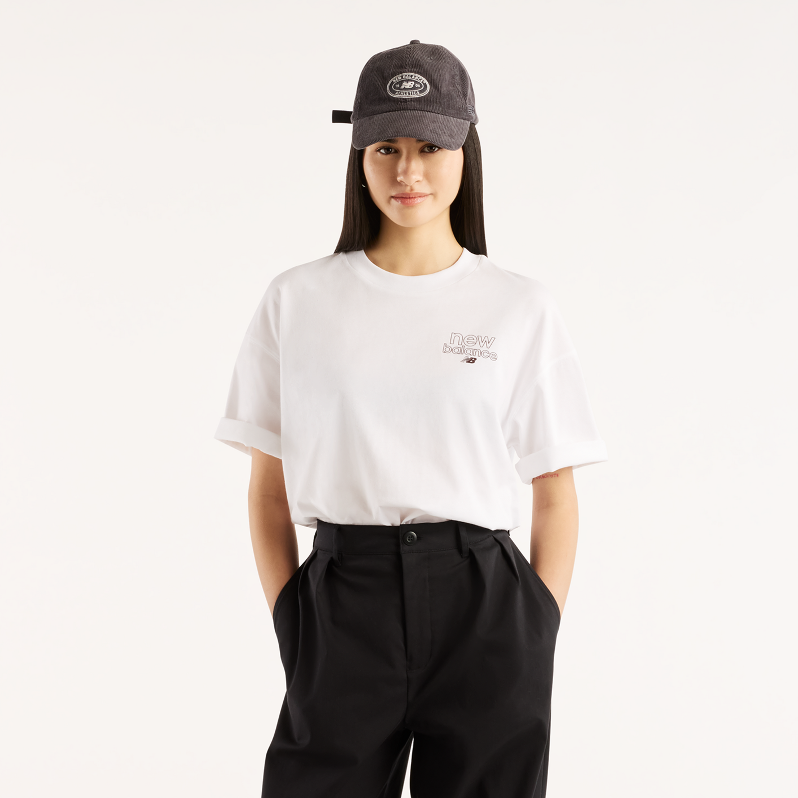 New Balance W Sport Oversized Graphic T-Shirt  Damen, weiss, Grösse: XL
