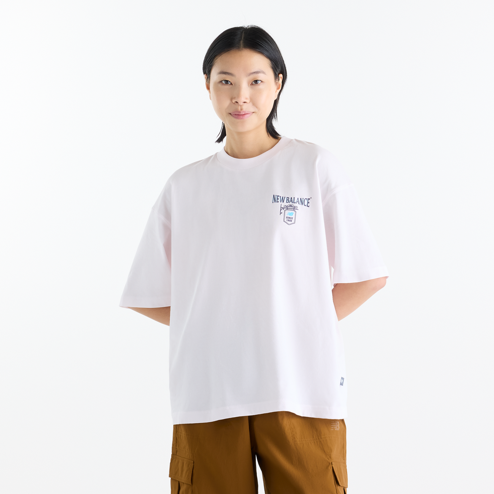 New Balance W Grab a Bite London Oversized T-Shirt  Damen, pink, Grösse: XL