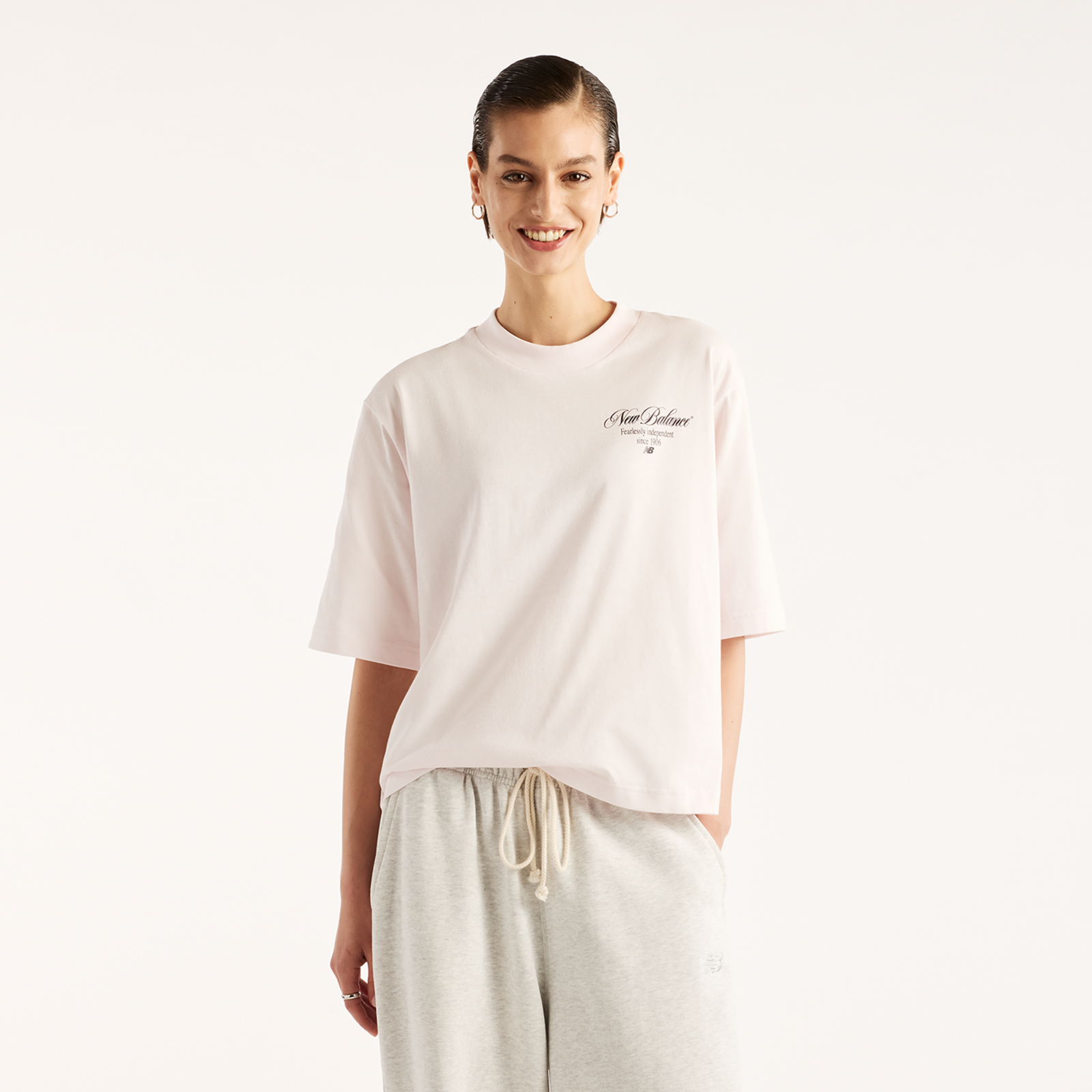 New Balance New Balance W Pressed Flowers Relaxed T-Shirt Damen, pink, Grösse: XS  Damen, pink, Grösse: XS