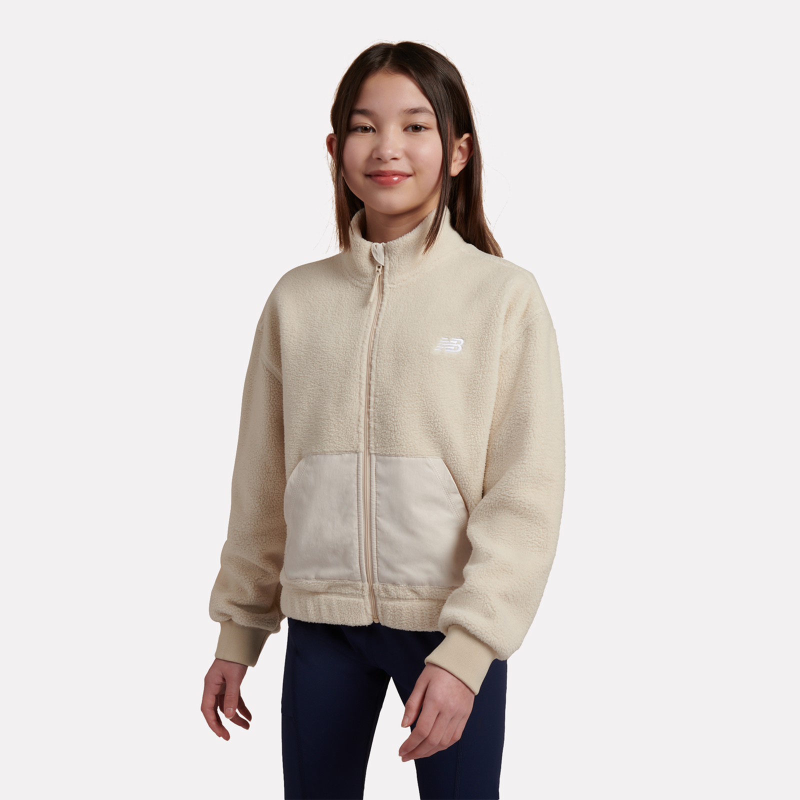 New Balance G Fleece Jacket  JungenMädchenUnisex, braun, Grösse: 12-13 Years