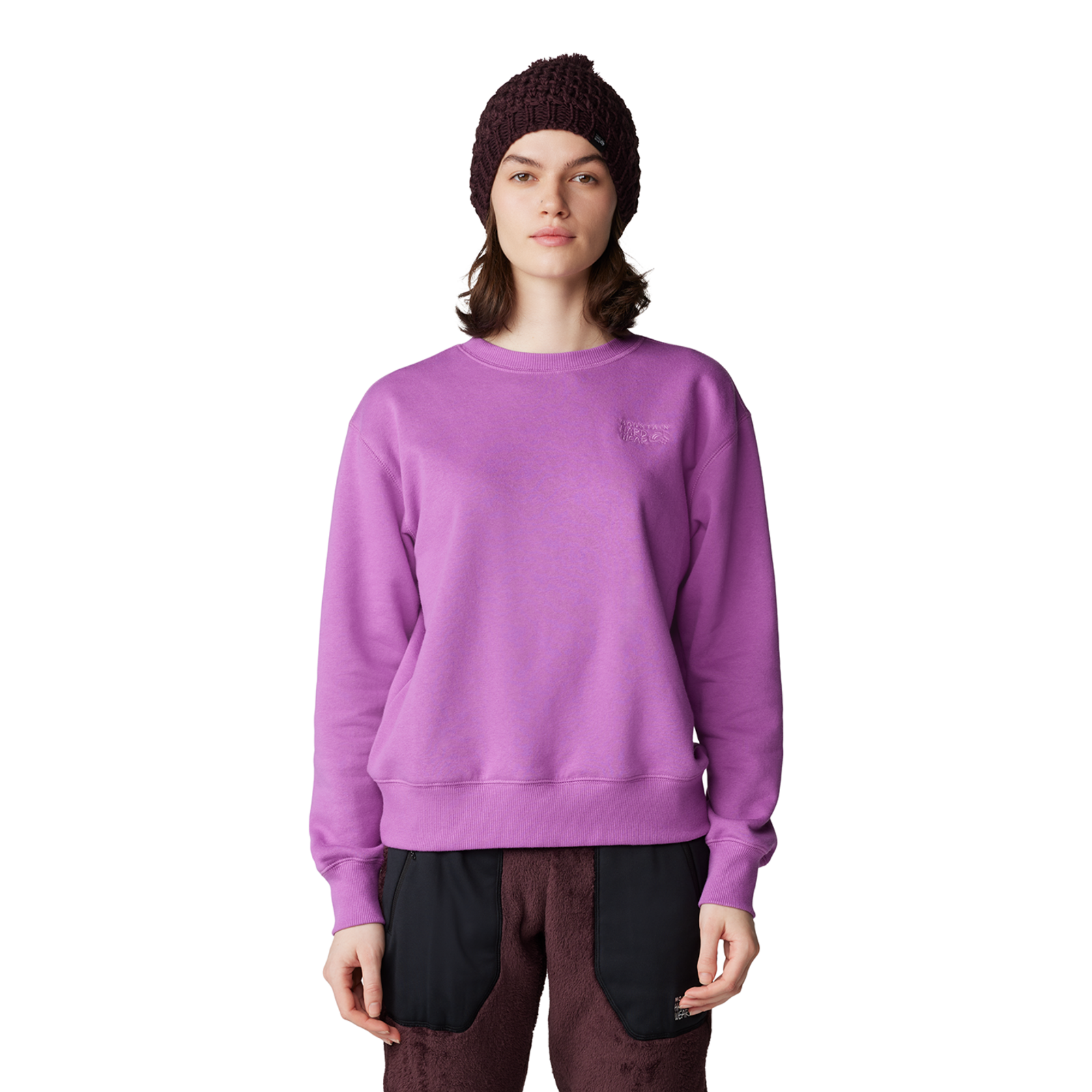 Mountain Hardwear W MHW Logo Pullover Crew, violett, Grösse: XS