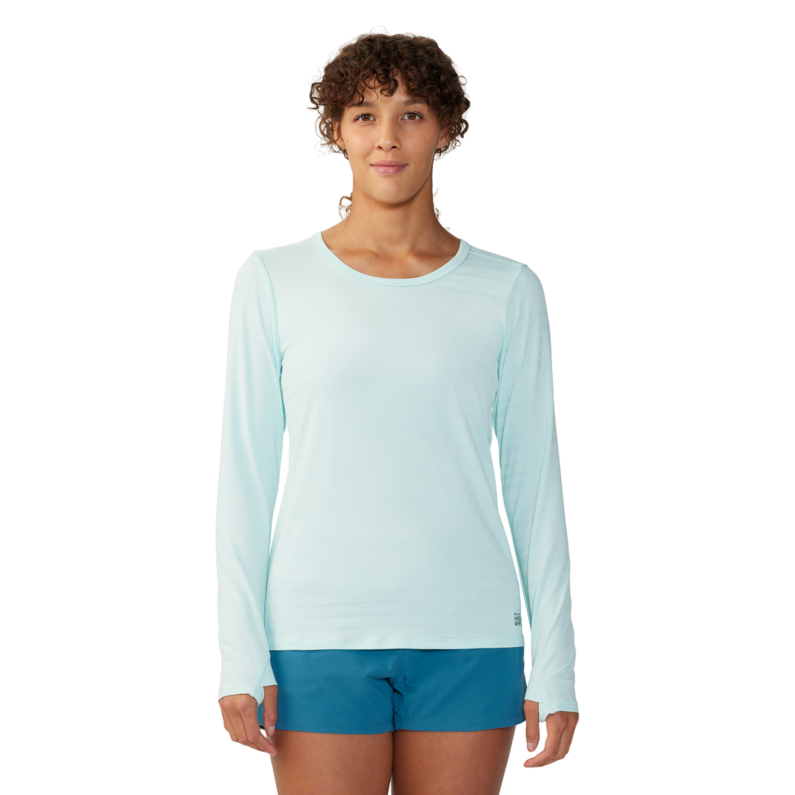 Mountain Hardwear W Mighty Stripe™ Long Sleeve, Pale ice 428, Grösse: XS