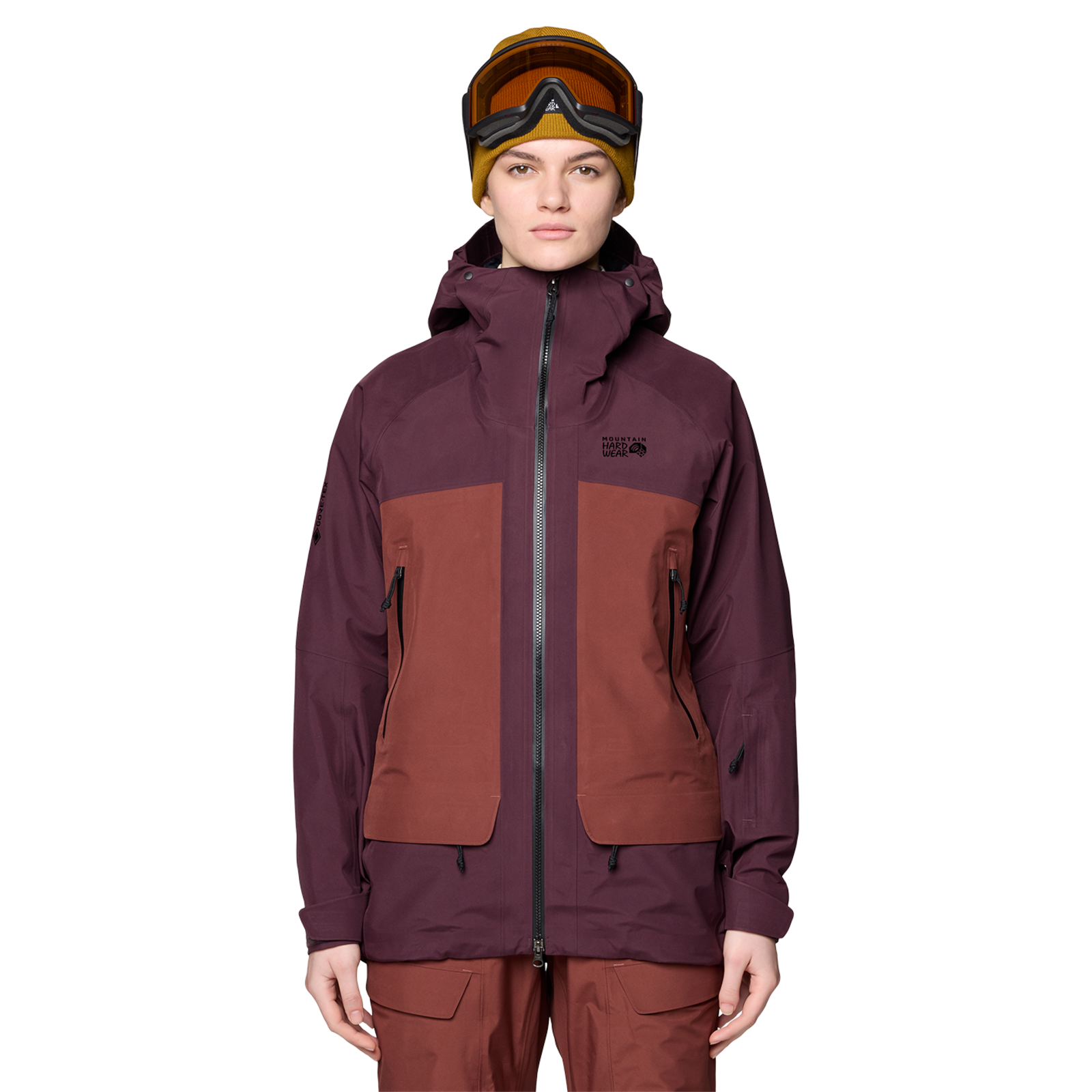 Mountain Hardwear W Boundary Ridge™ GORE-TEX Jacket, Blackberry, bourbon brown 513, Grösse: XS