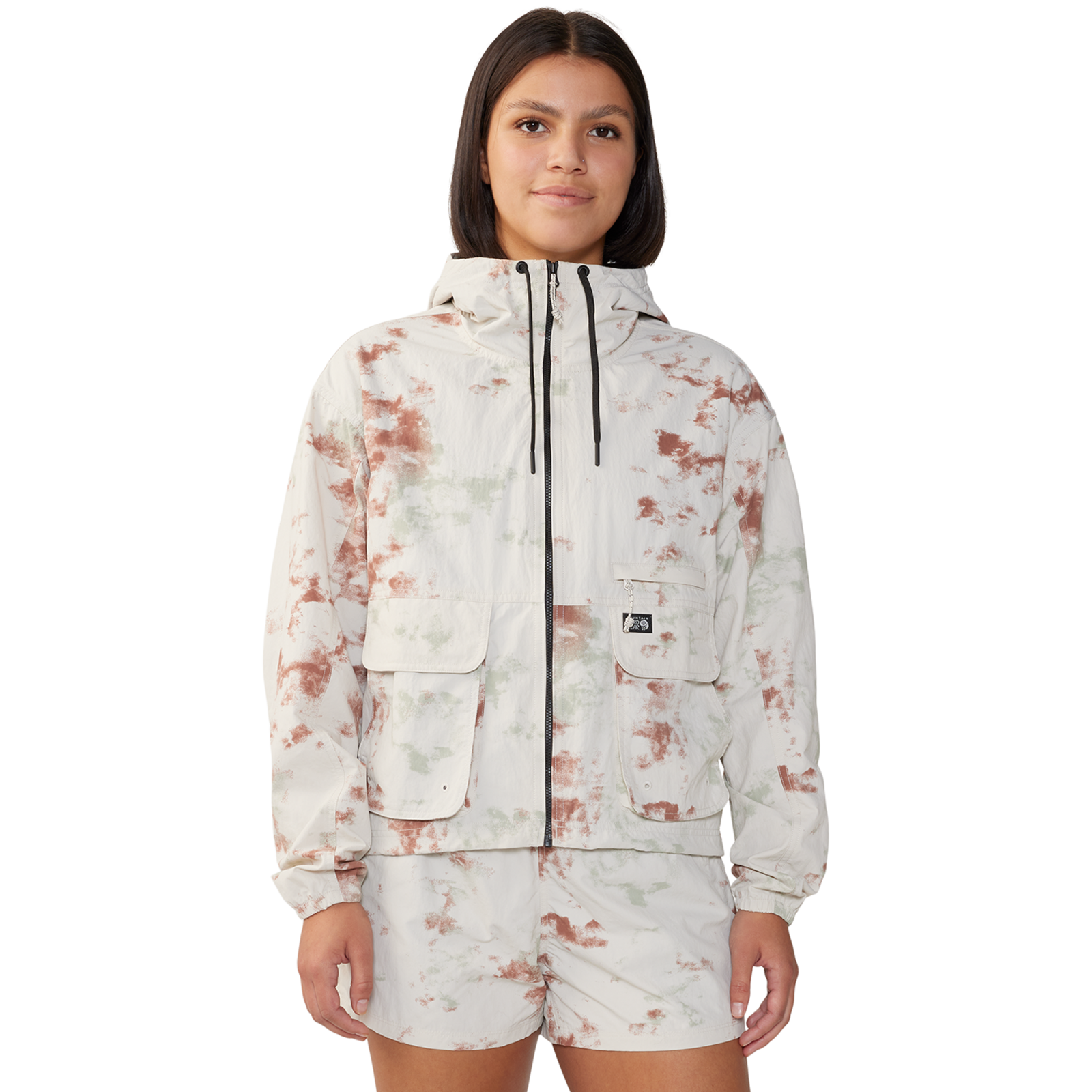 Mountain Hardwear W Stryder™ Full Zip, Dark quartz nebula dye print 641, Grösse: XS