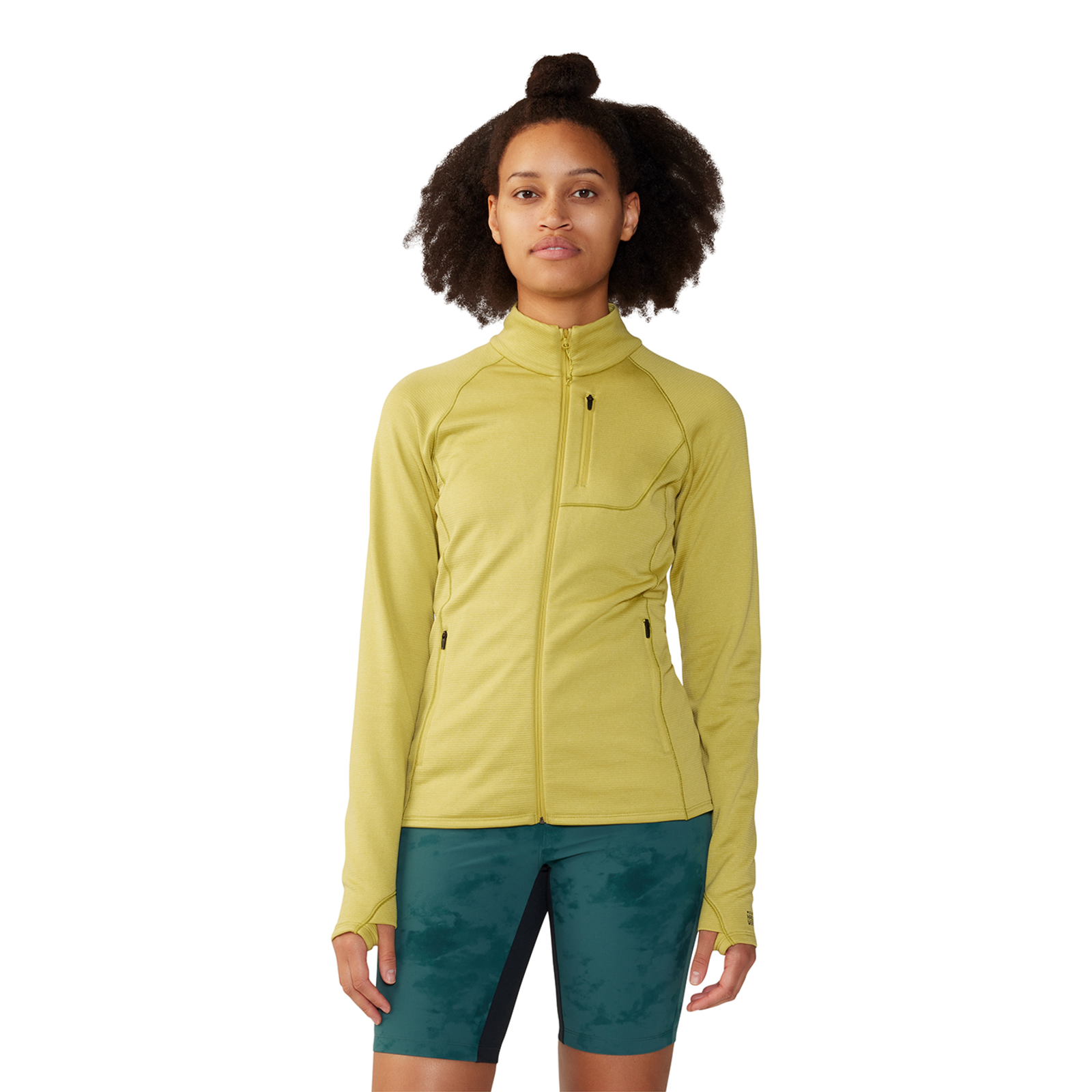 Mountain Hardwear W Glacial Trail™ Full Zip, Bright olive 351, Grösse: XS