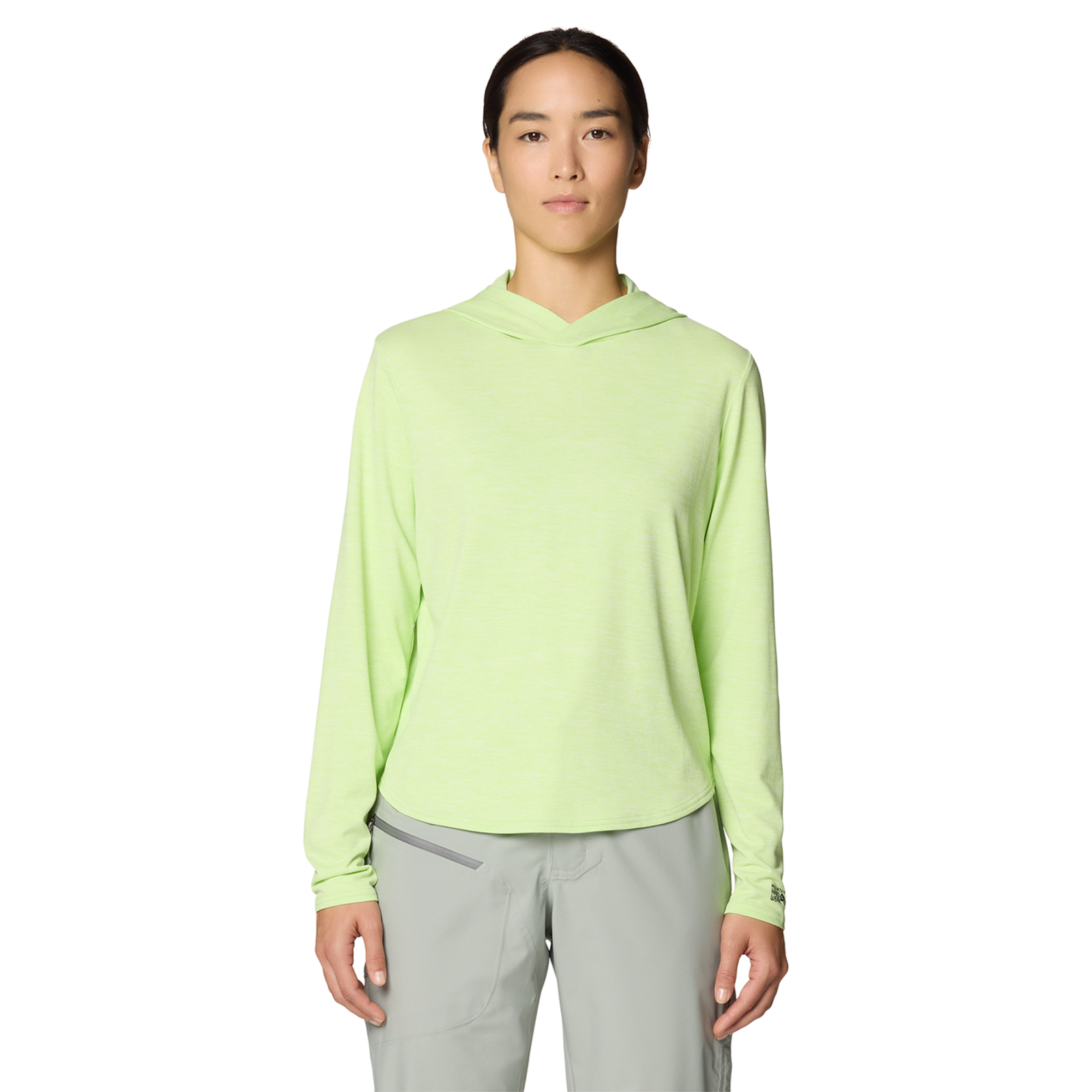 Mountain Hardwear W Sunblocker Long Sleeve Hoody, Frozen in lime 386, Grösse: XS
