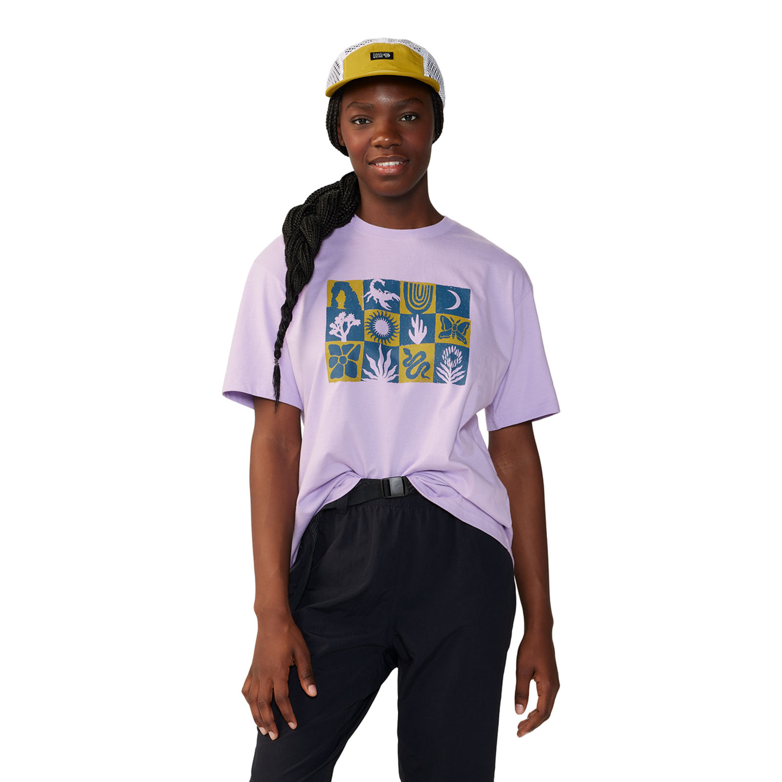 Mountain Hardwear W Desert Check™ Boxy Short Sleeve, Wisteria 567, Grösse: M