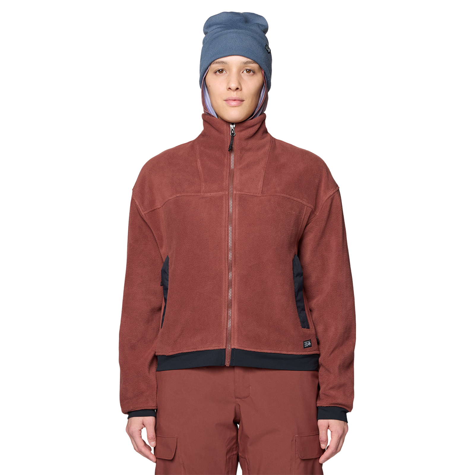 Mountain Hardwear W Powder Maven™ Fleece Full Zip Jacket, Bourbon brown, black 615, Grösse: XS