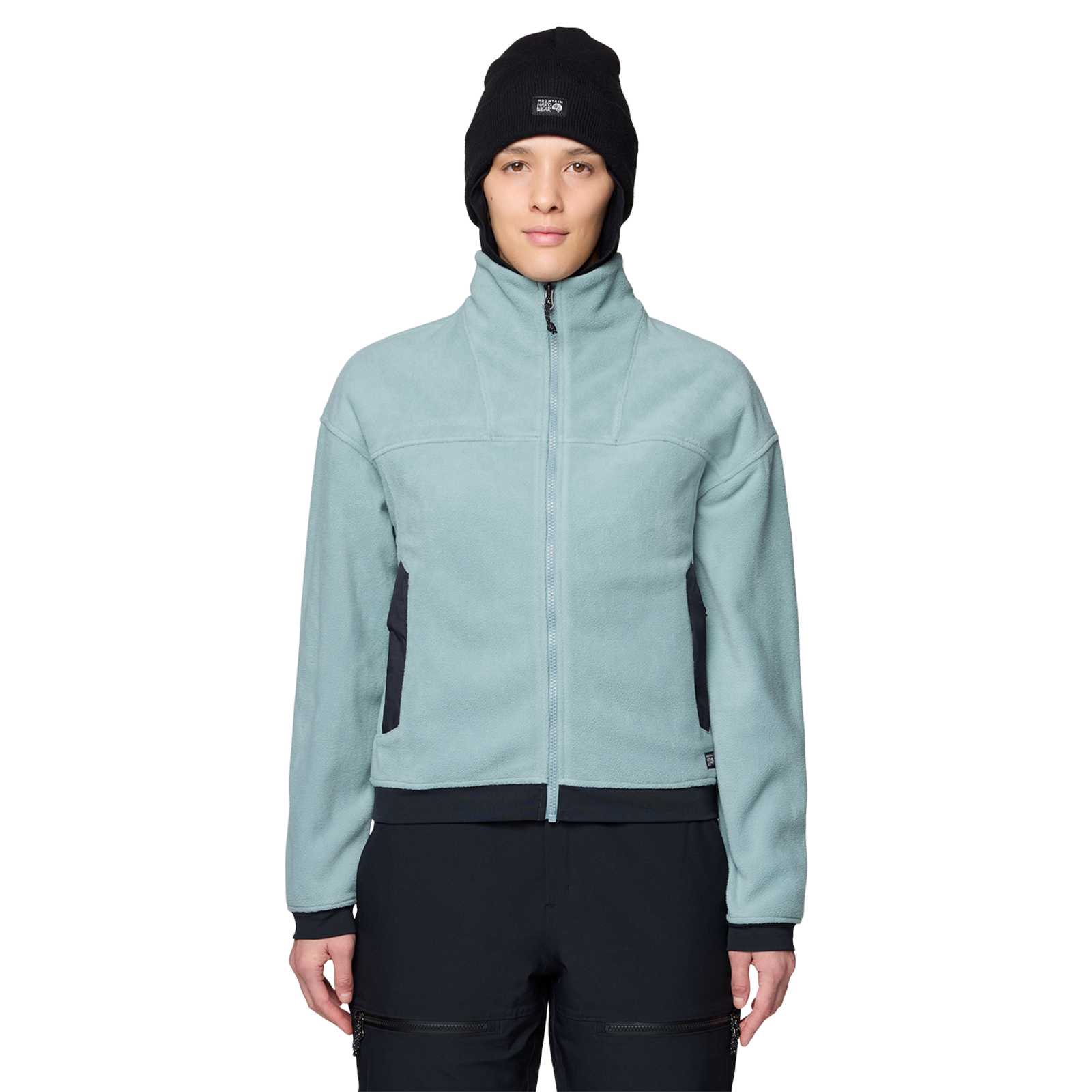 Mountain Hardwear W Powder Maven™ Fleece Full Zip Jacket, Blue sage, black 460, Grösse: XS