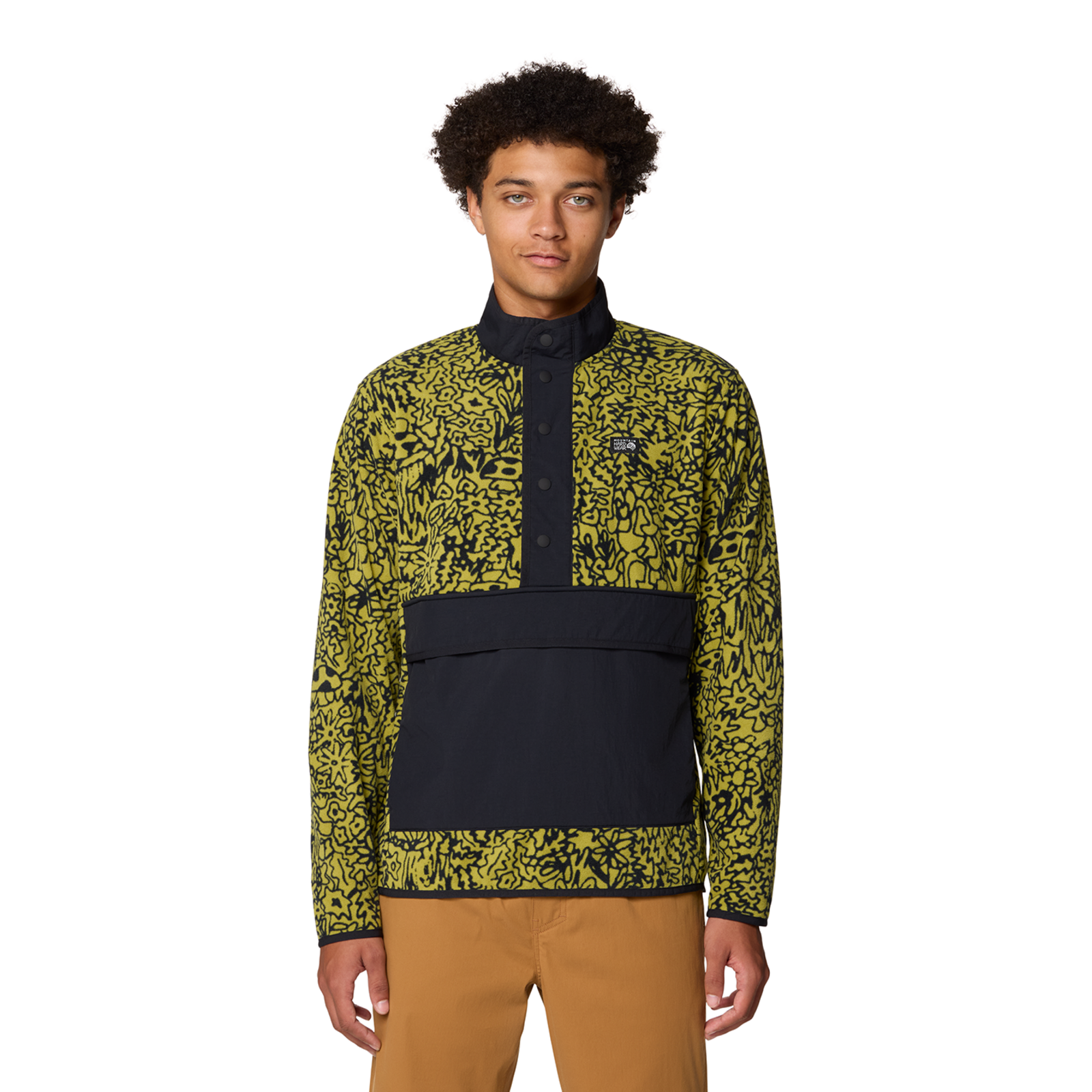 Mountain Hardwear M Microchill™ Snap Pullover, Moon moss forager xl print 356, Grösse: L