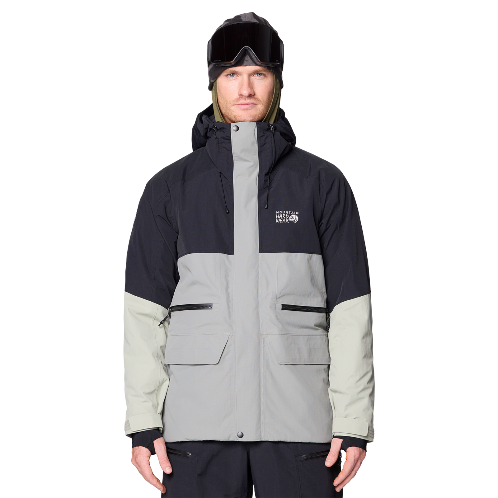 Mountain Hardwear M First Tracks™ Jacket, Wet stone, white sage, black 339, Grösse: S