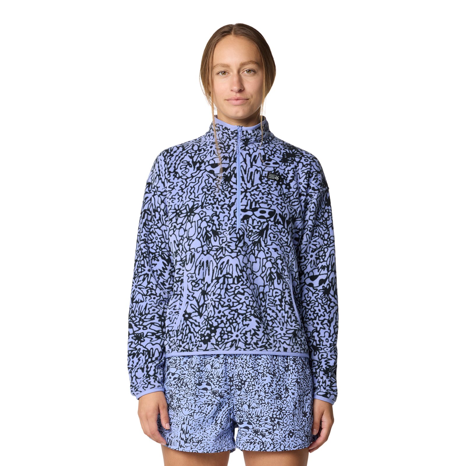 Mountain Hardwear W Microchill™ Pullover, Light illusion forager print 536, Grösse: M