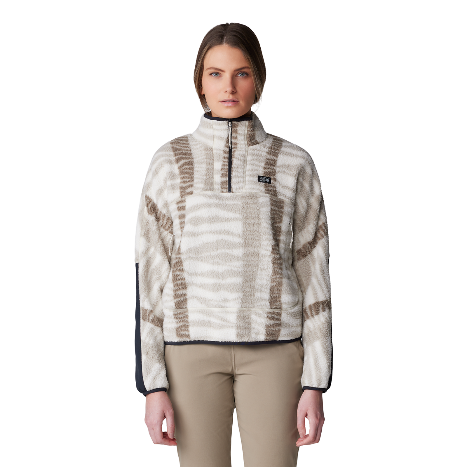 Mountain Hardwear W HiCamp™ Printed Pullover, Wild oyster ridge stripe print 285, Grösse: S