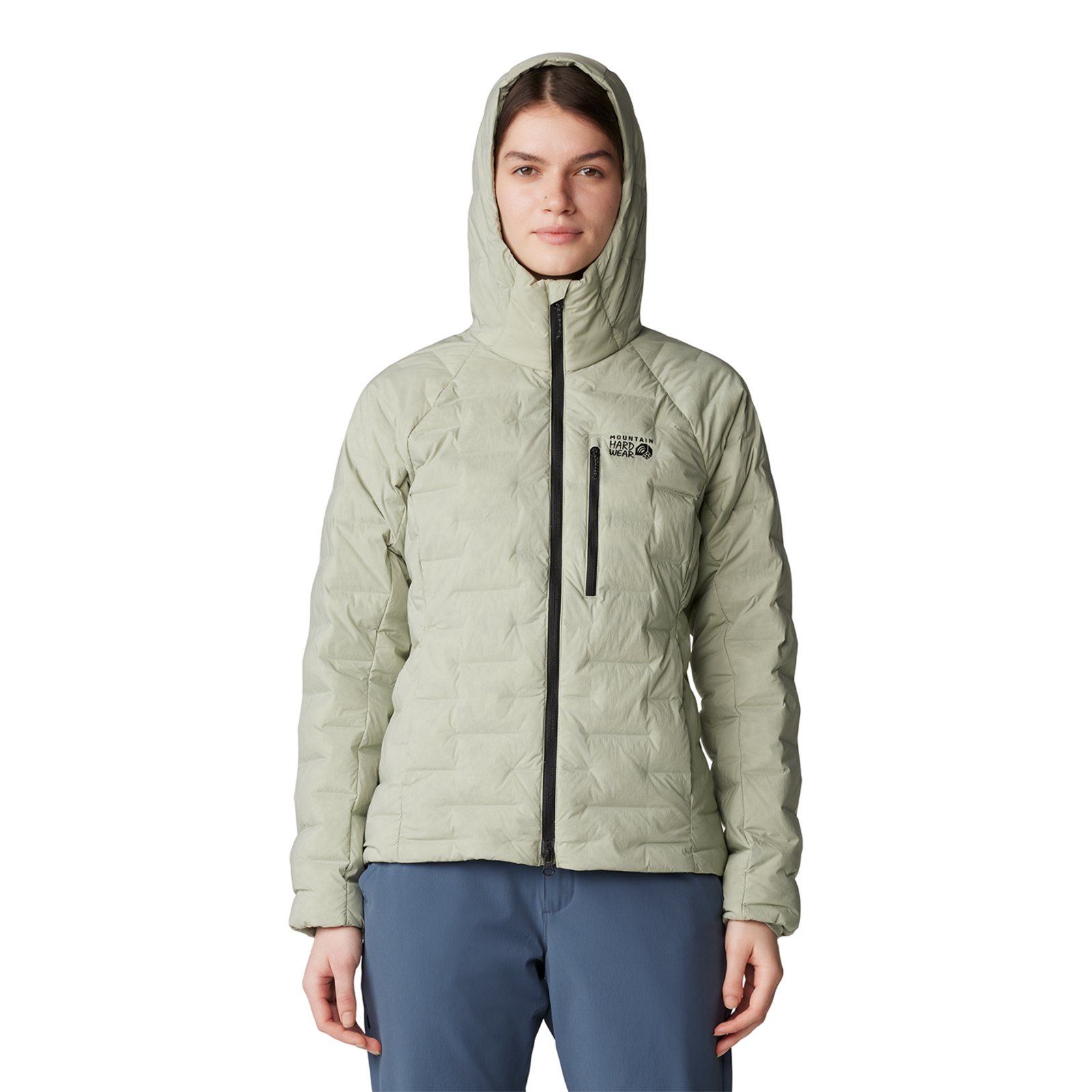 Mountain Hardwear W Stretchdown™ Hoody, White sage 341, Grösse: XS
